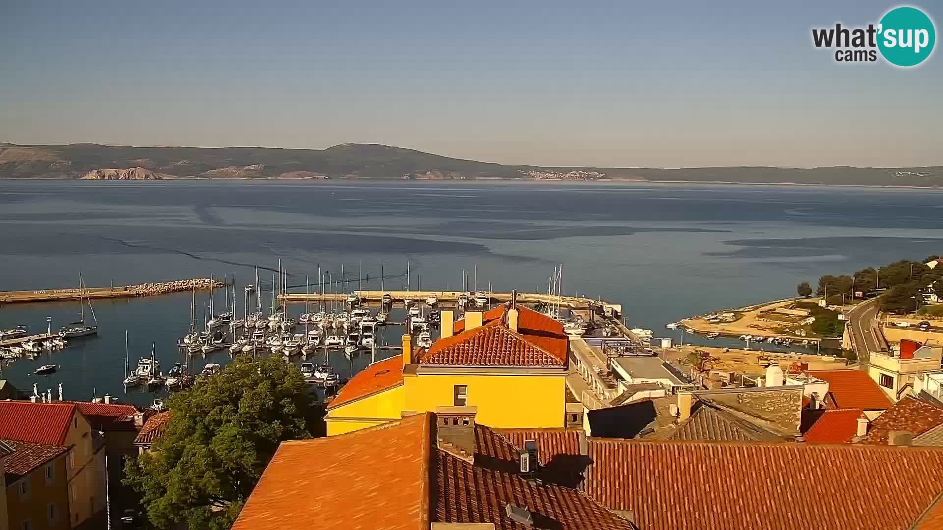 Panorama Novi Vinodolski live cam Dalmatie