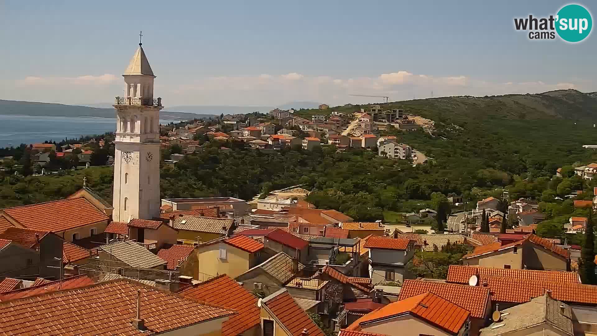 Panoramska spletna kamera Novi Vinodolski – Dalmacija v živo