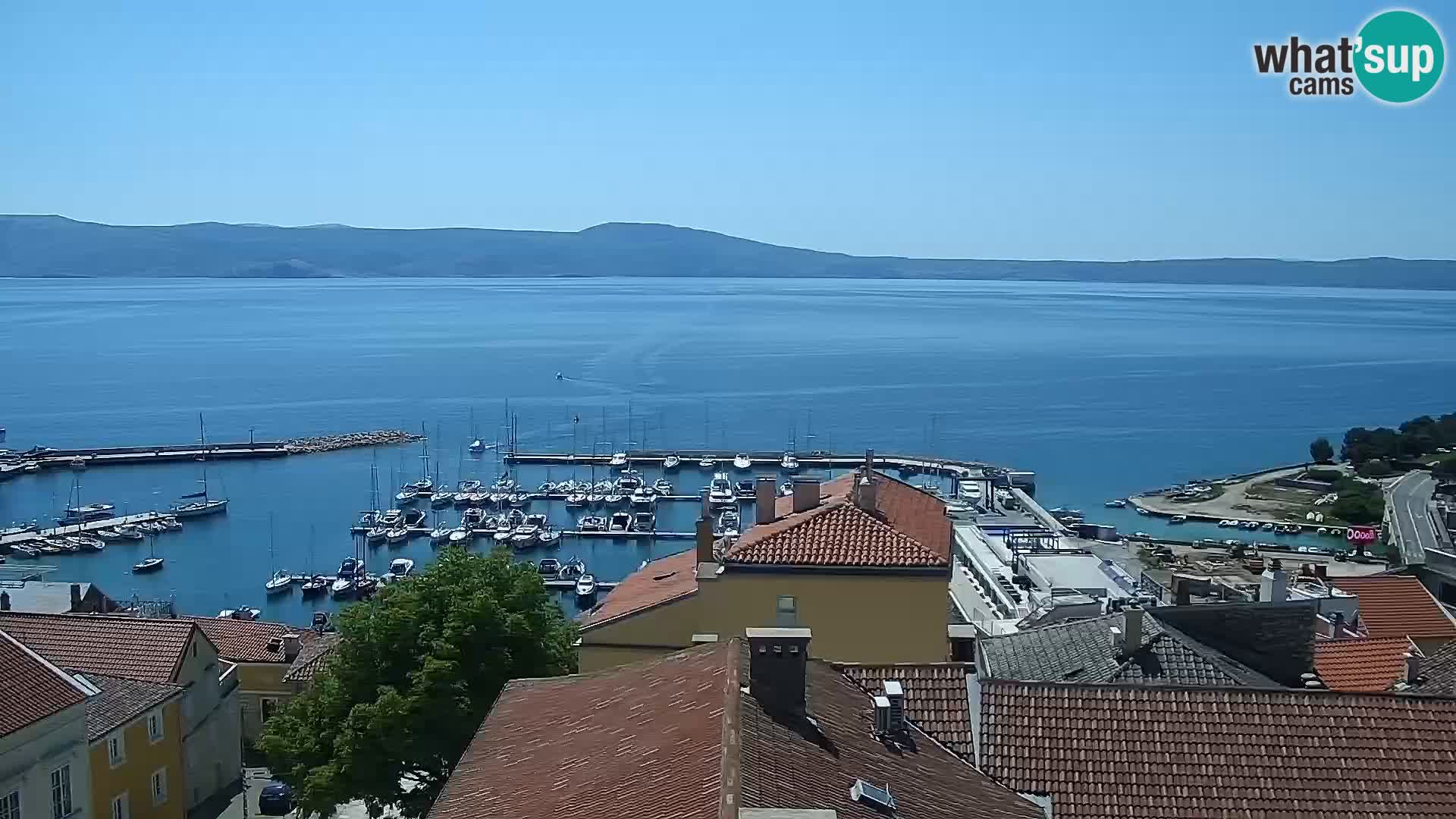 Panoramska spletna kamera Novi Vinodolski – Dalmacija v živo