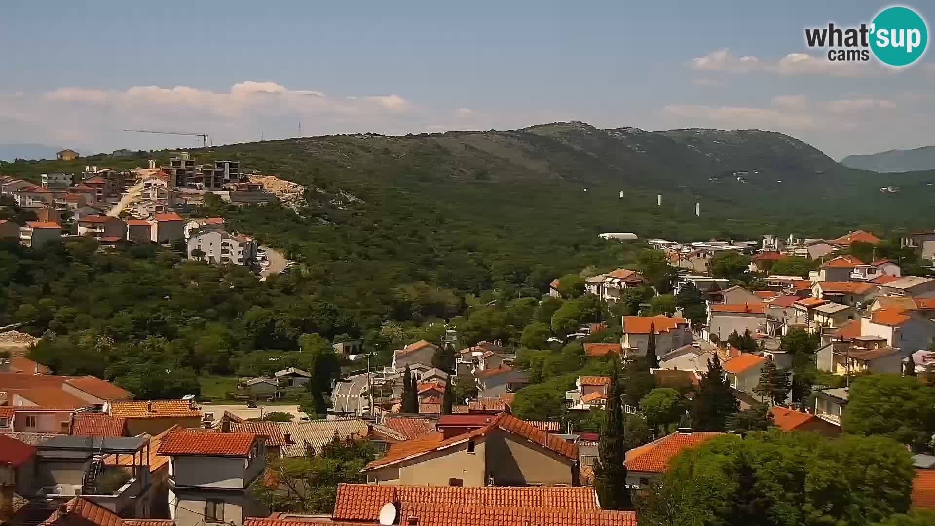 Panorama Novi Vinodolski live cam Dalmatie