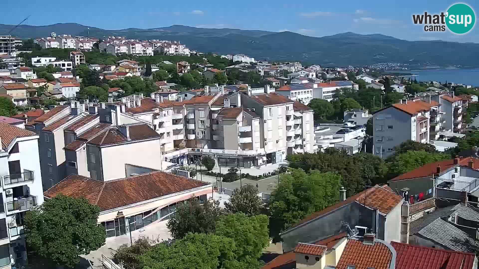 Panoramska spletna kamera Novi Vinodolski – Dalmacija v živo