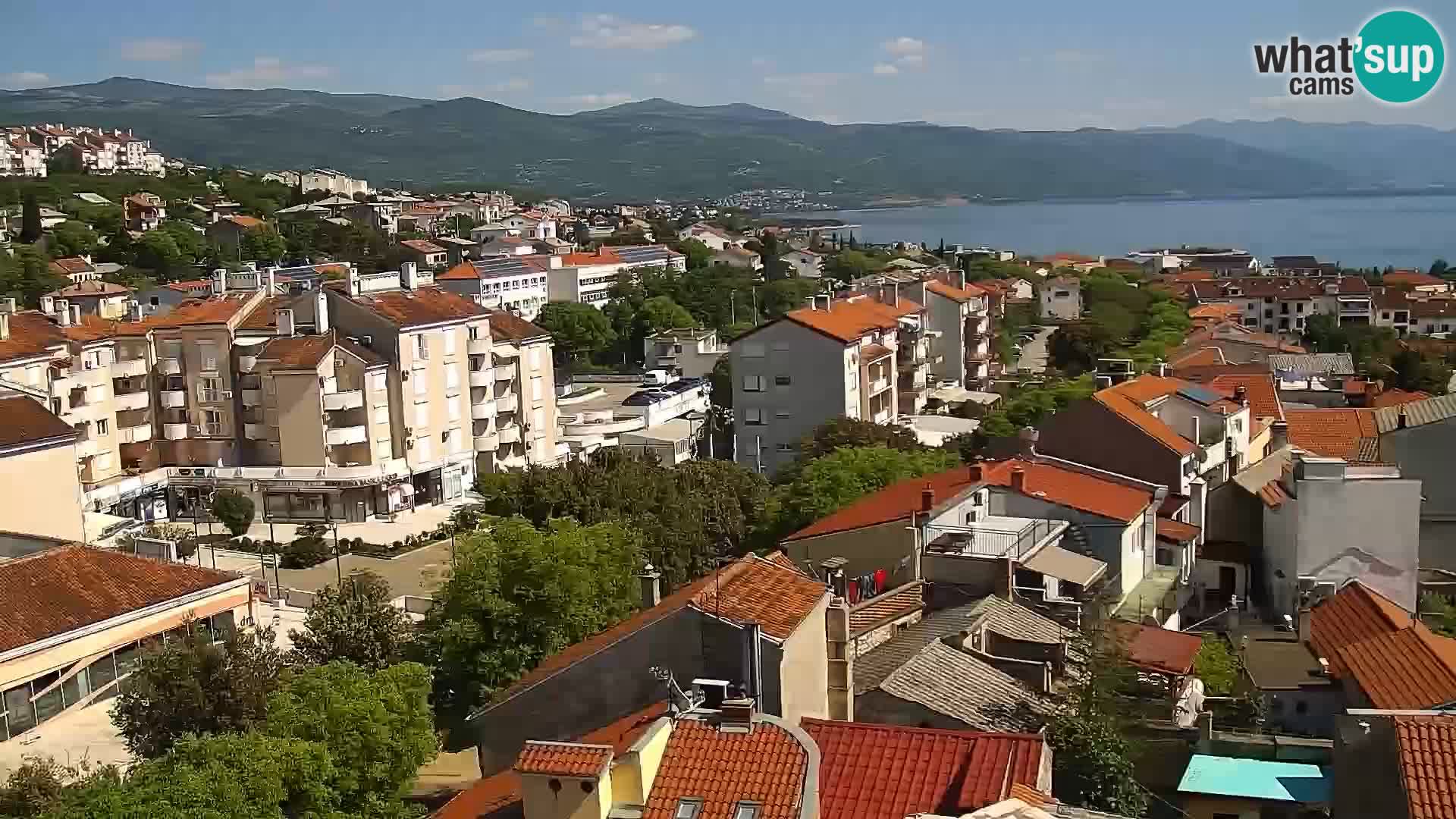 Panoramska spletna kamera Novi Vinodolski – Dalmacija v živo