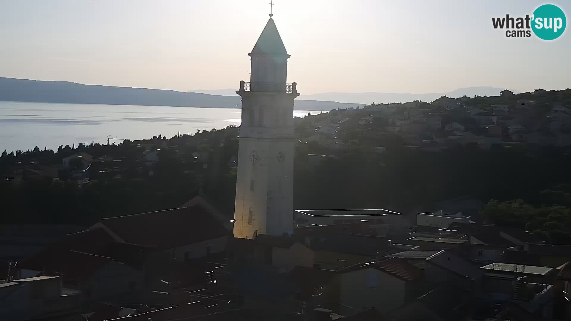 Panoramska spletna kamera Novi Vinodolski – Dalmacija v živo