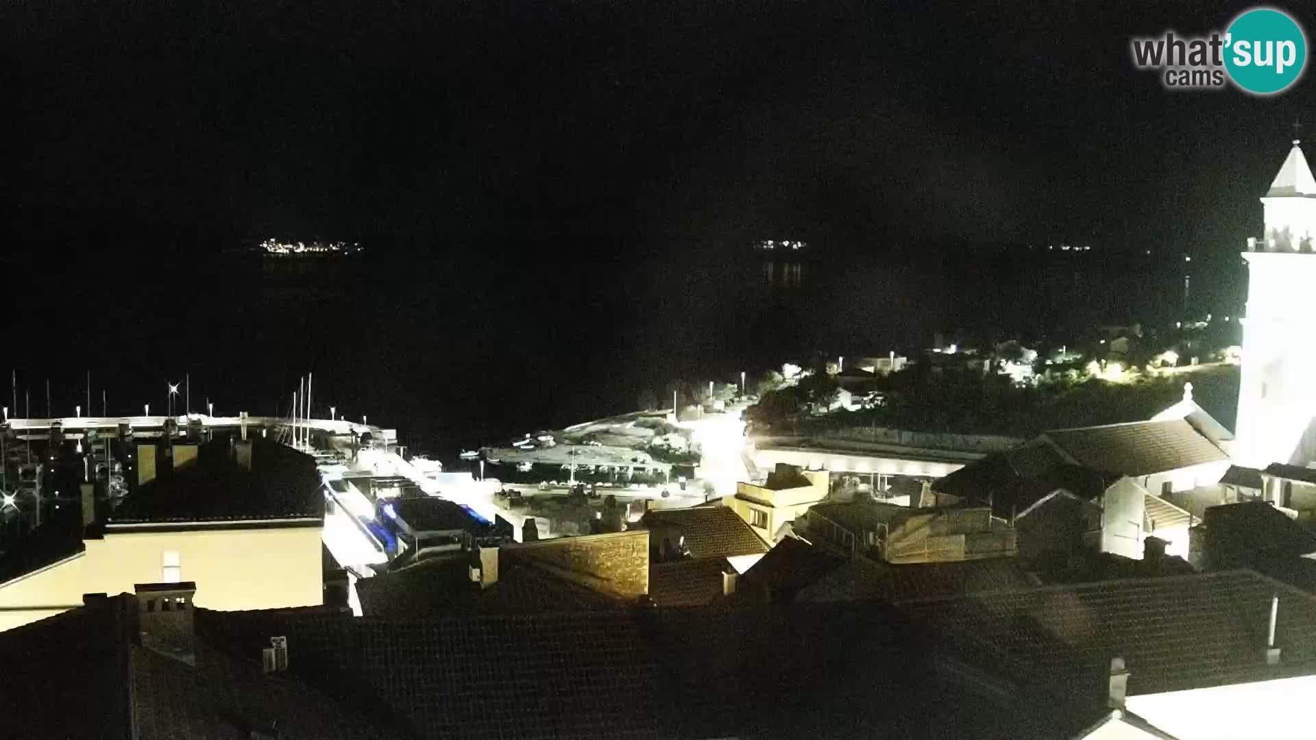 Panoramska spletna kamera Novi Vinodolski – Dalmacija v živo