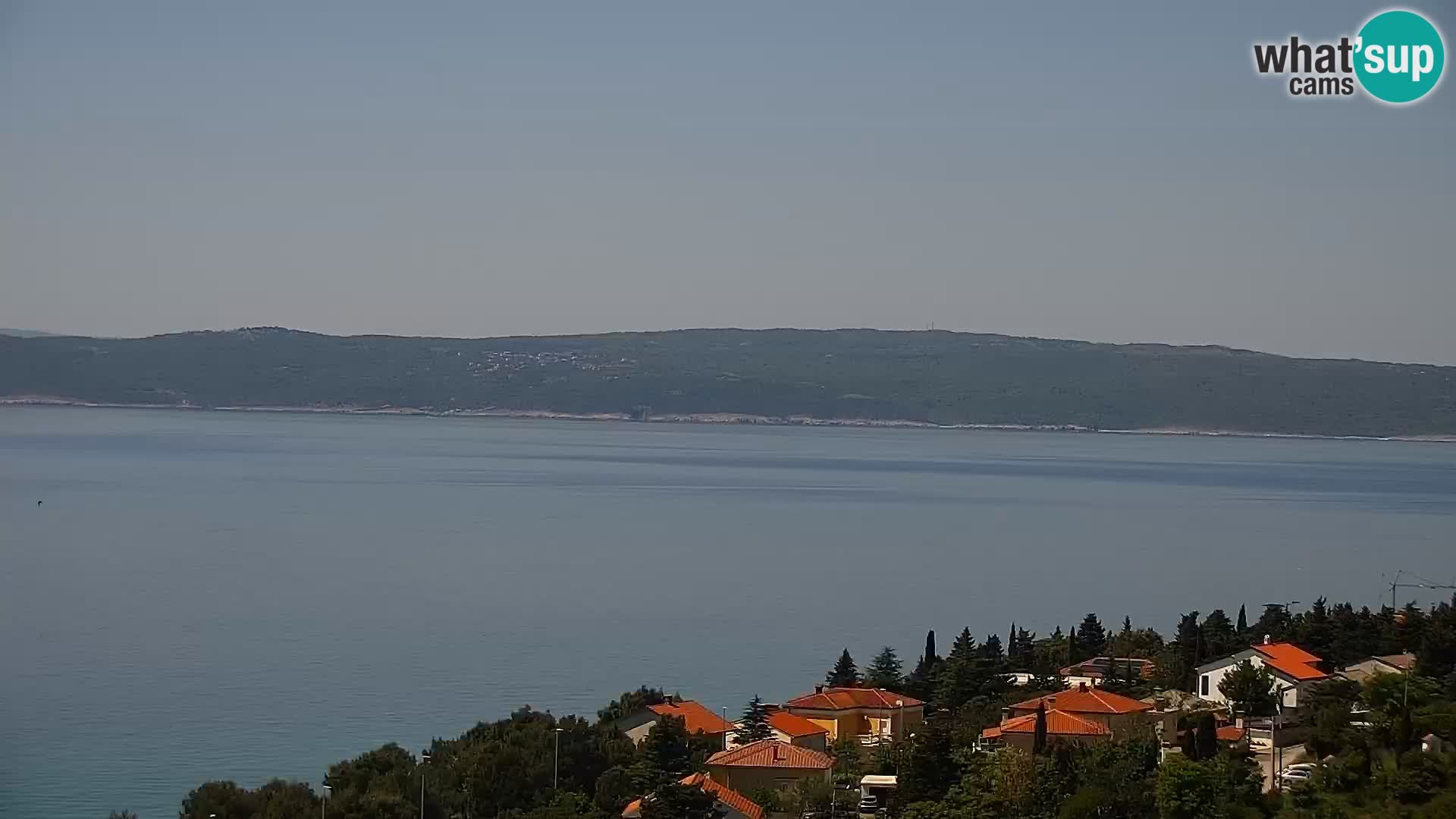 Panoramska spletna kamera Novi Vinodolski – Dalmacija v živo