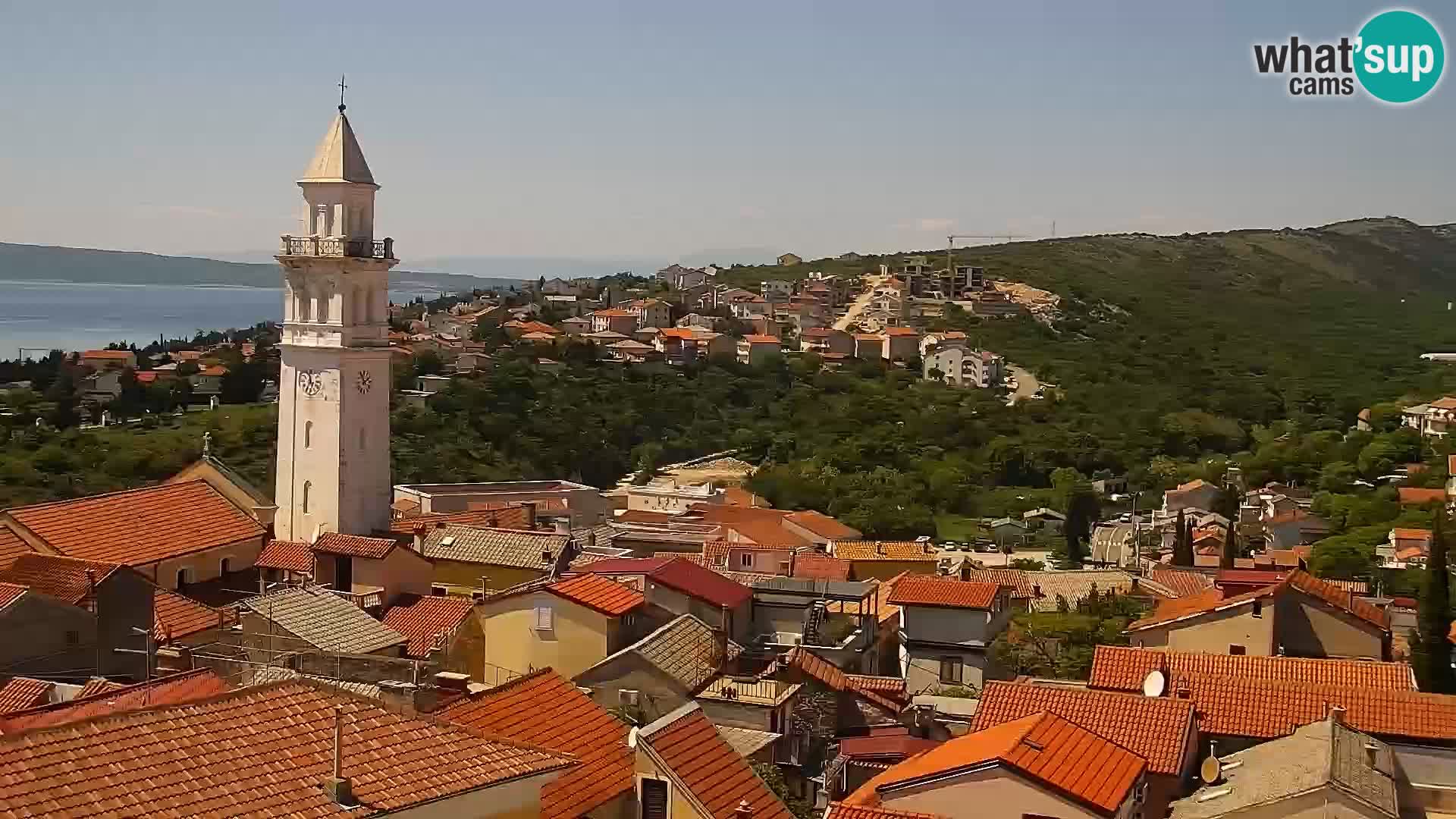 Panoramska spletna kamera Novi Vinodolski – Dalmacija v živo