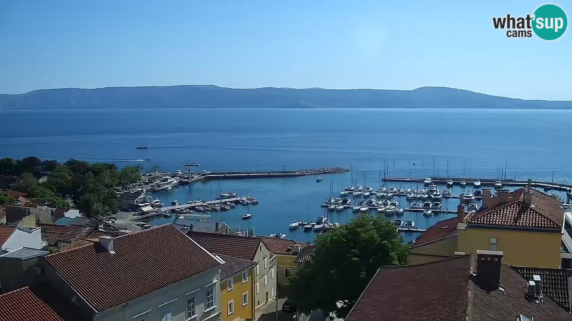 Panorama Novi Vinodolski live cam Dalmatie