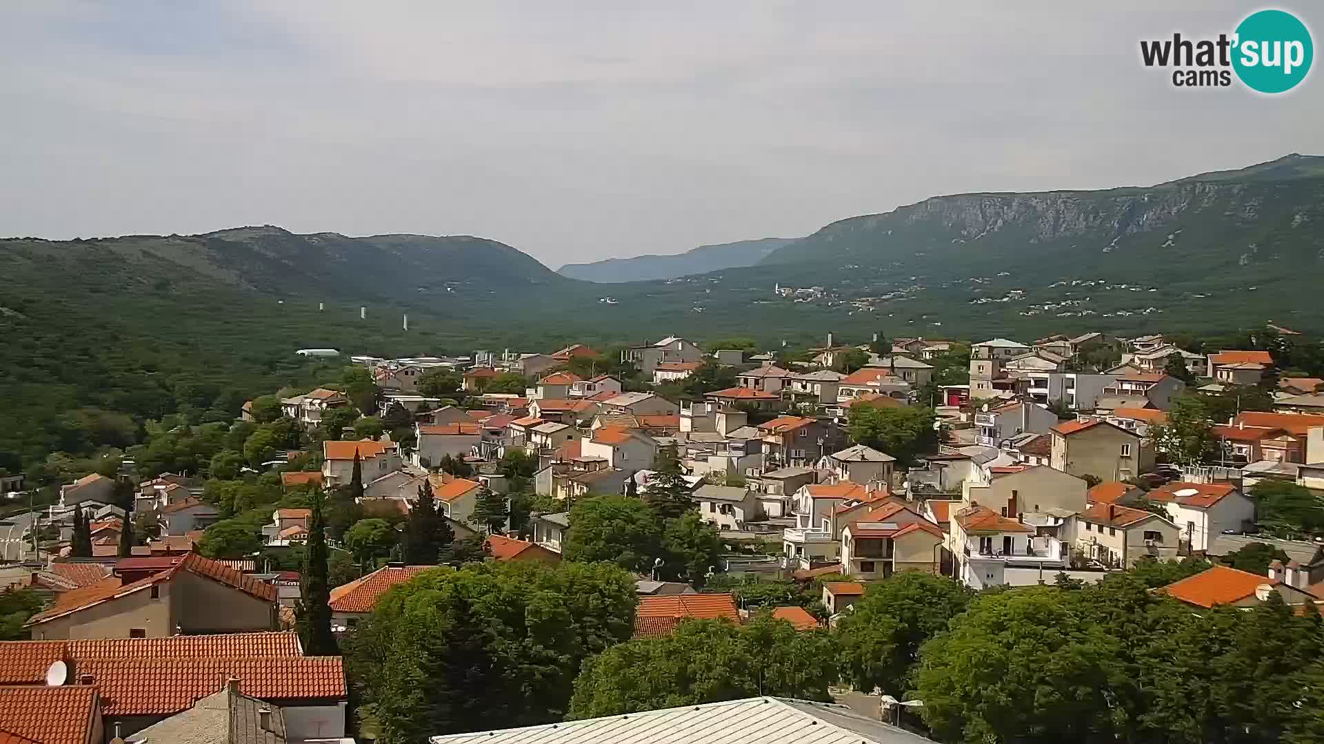 Panoramska spletna kamera Novi Vinodolski – Dalmacija v živo