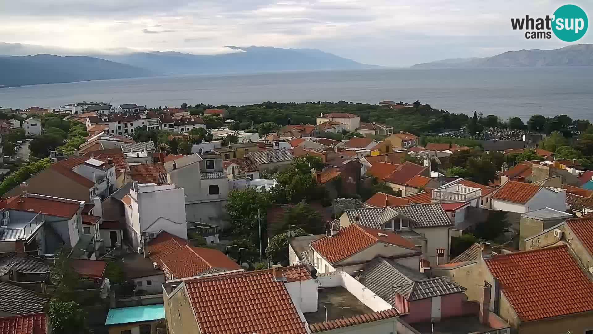 Panorama Novi Vinodolski live cam Dalmatie