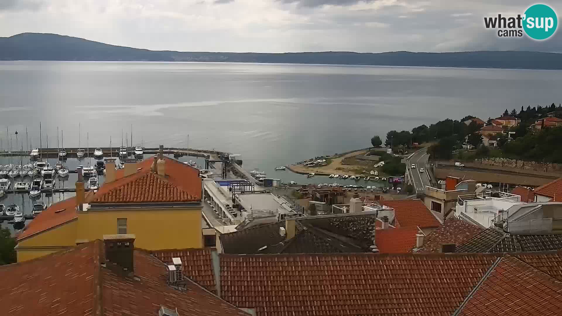 Panorama Novi Vinodolski live cam Dalmatie