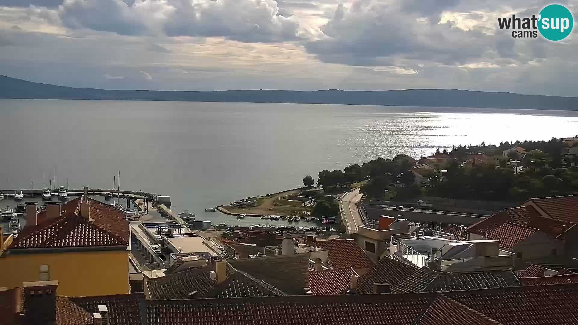 Panorama Novi Vinodolski live cam Dalmatie