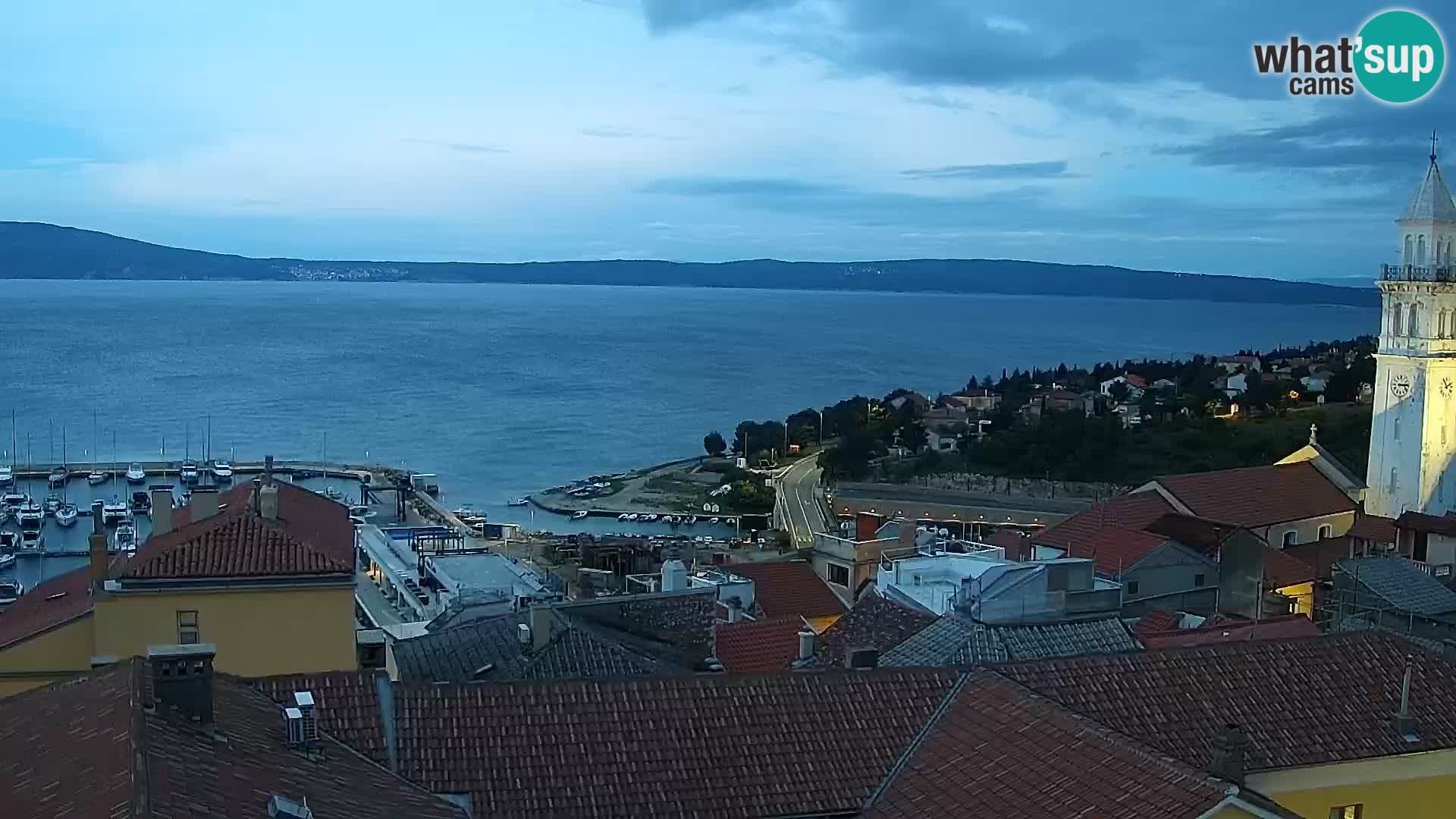 Panorama Novi Vinodolski live cam Dalmatie