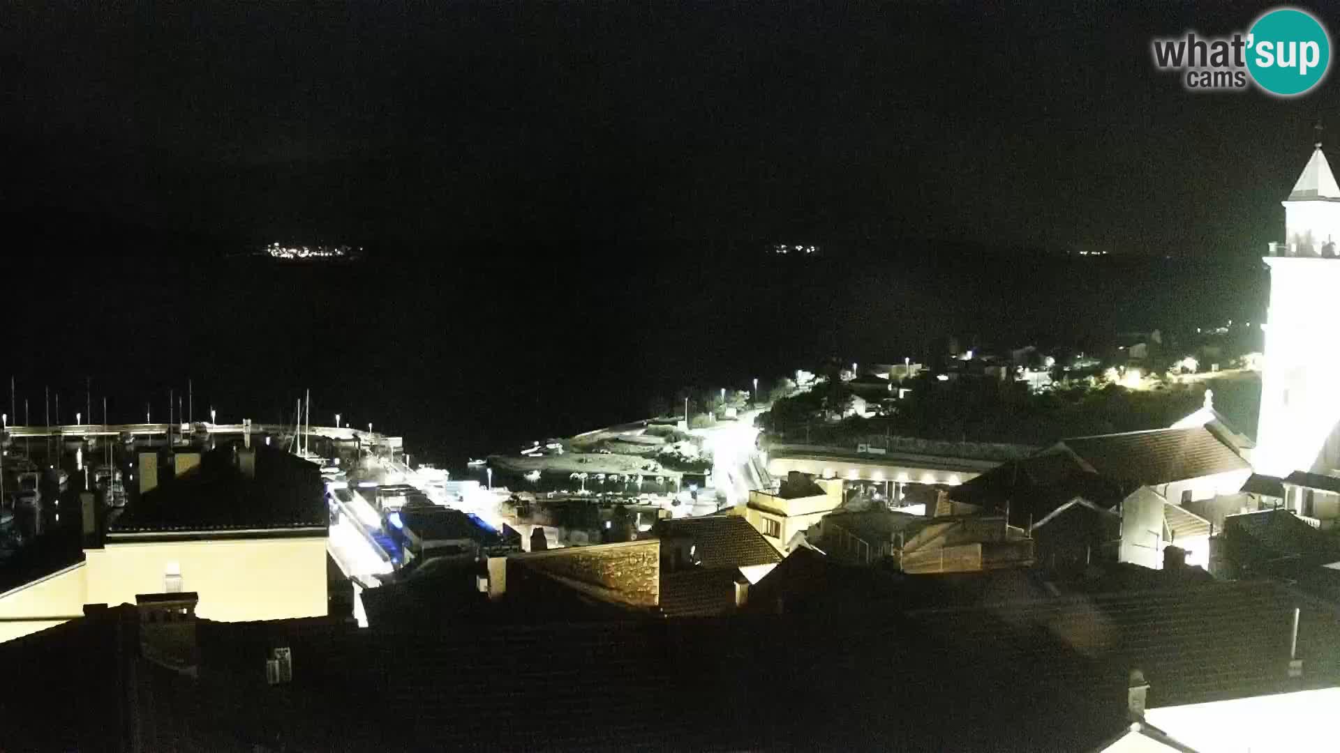 Panoramska spletna kamera Novi Vinodolski – Dalmacija v živo