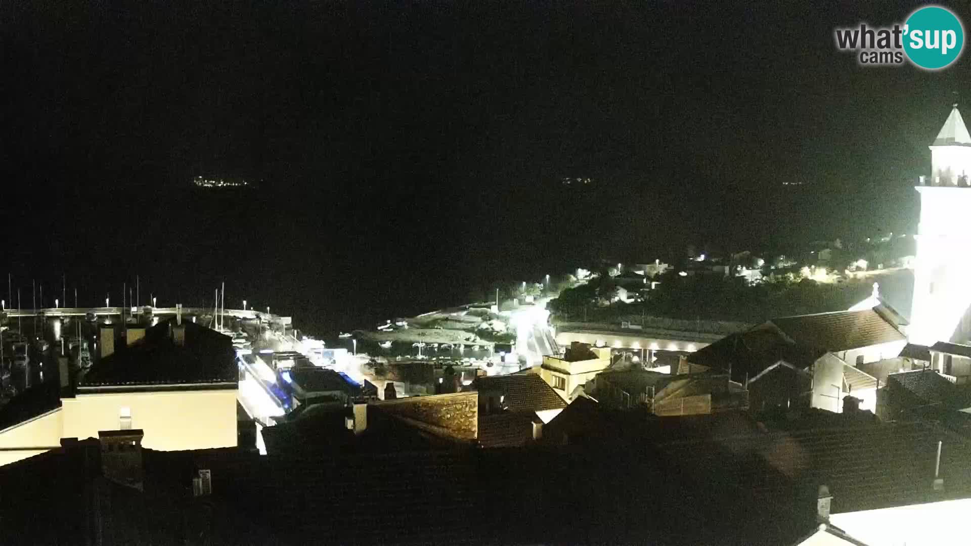 Panorama Novi Vinodolski live cam Dalmatie