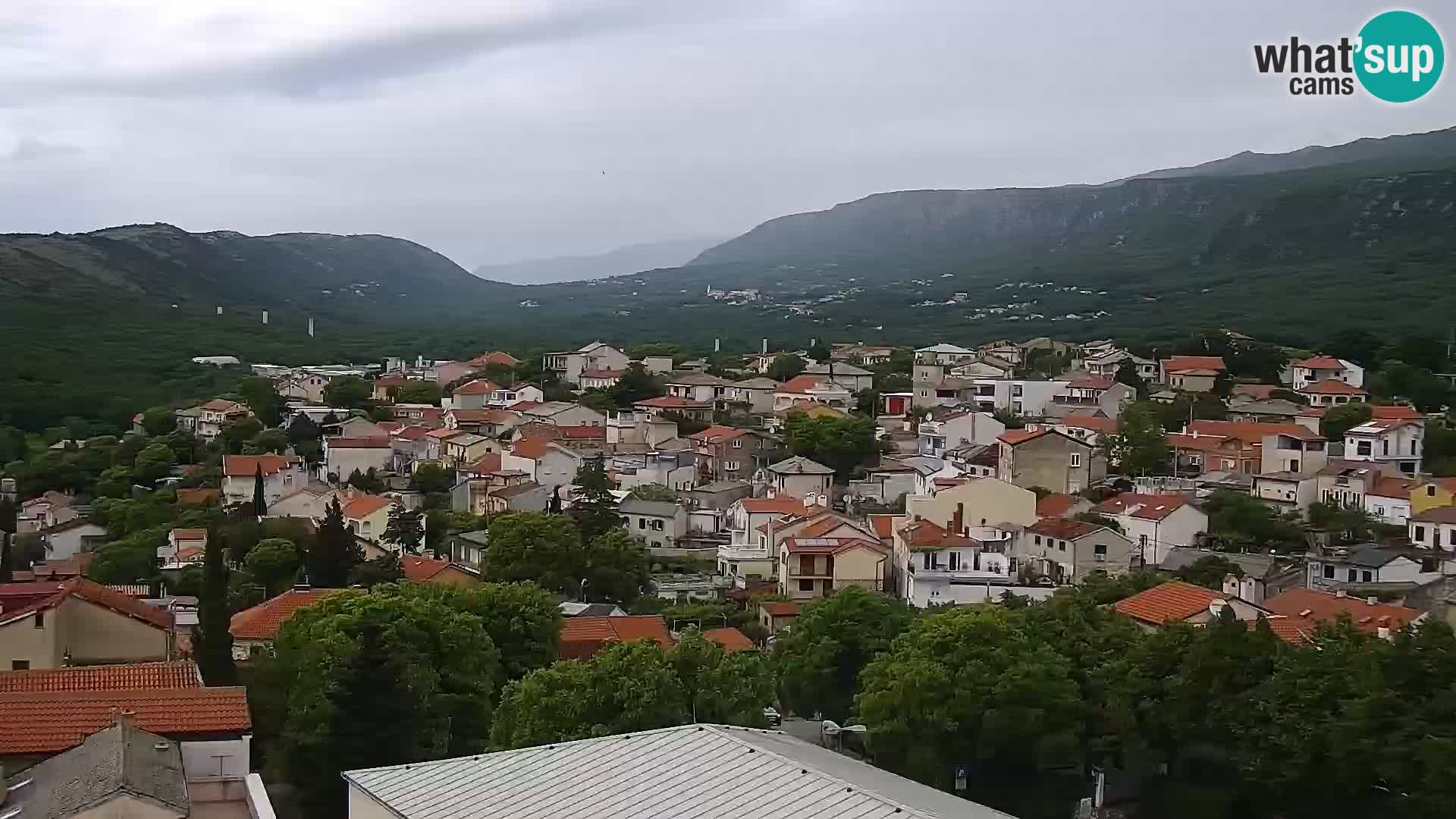 Panoramska spletna kamera Novi Vinodolski – Dalmacija v živo