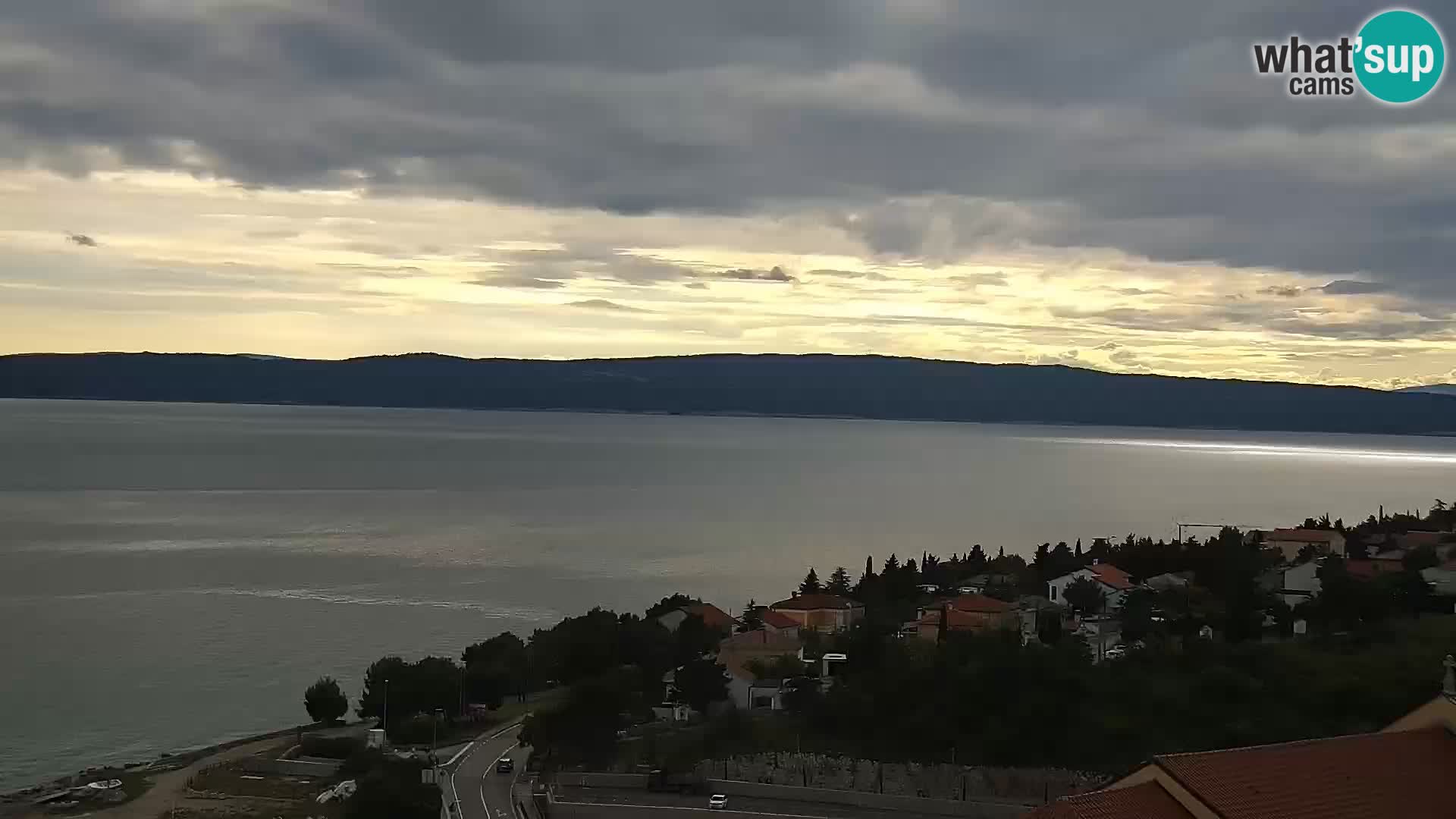 Panoramska spletna kamera Novi Vinodolski – Dalmacija v živo