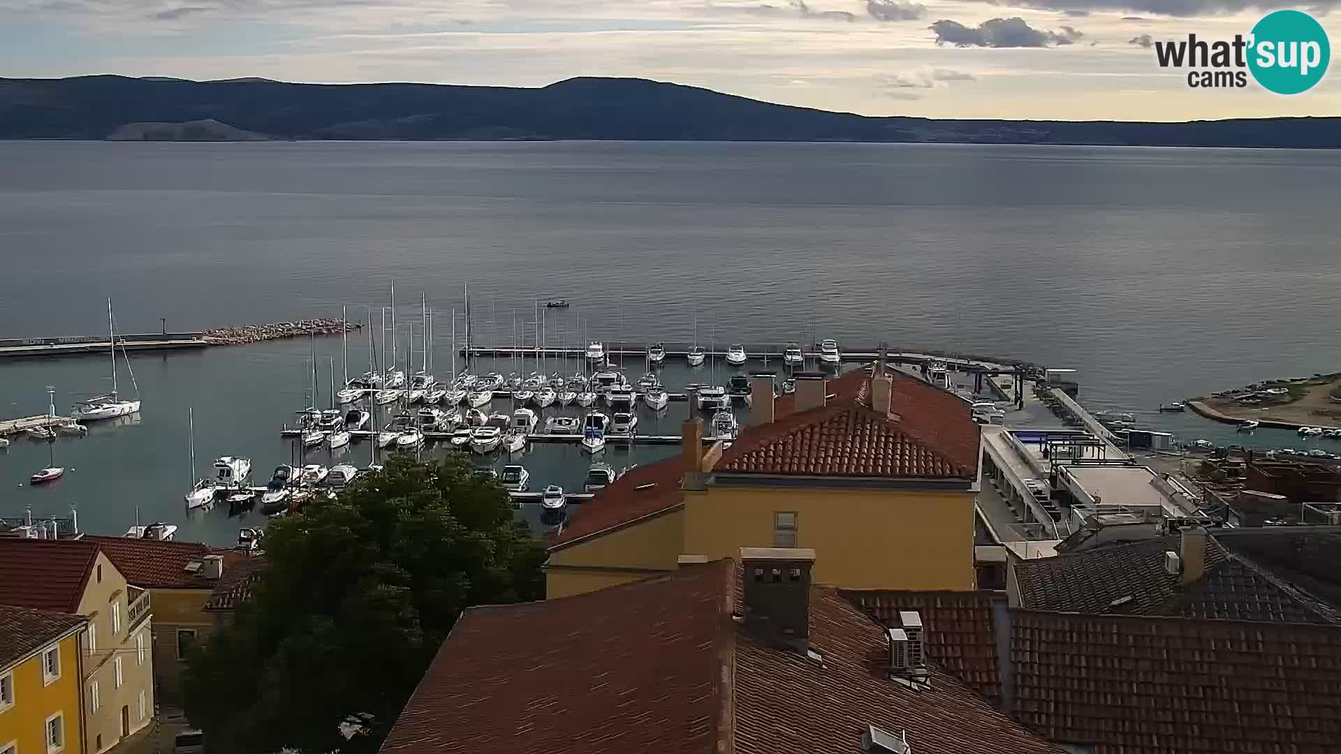 Panorama Novi Vinodolski live cam Dalmatie