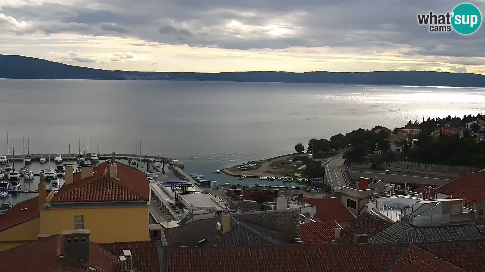 Panorama Novi Vinodolski live cam Dalmatie