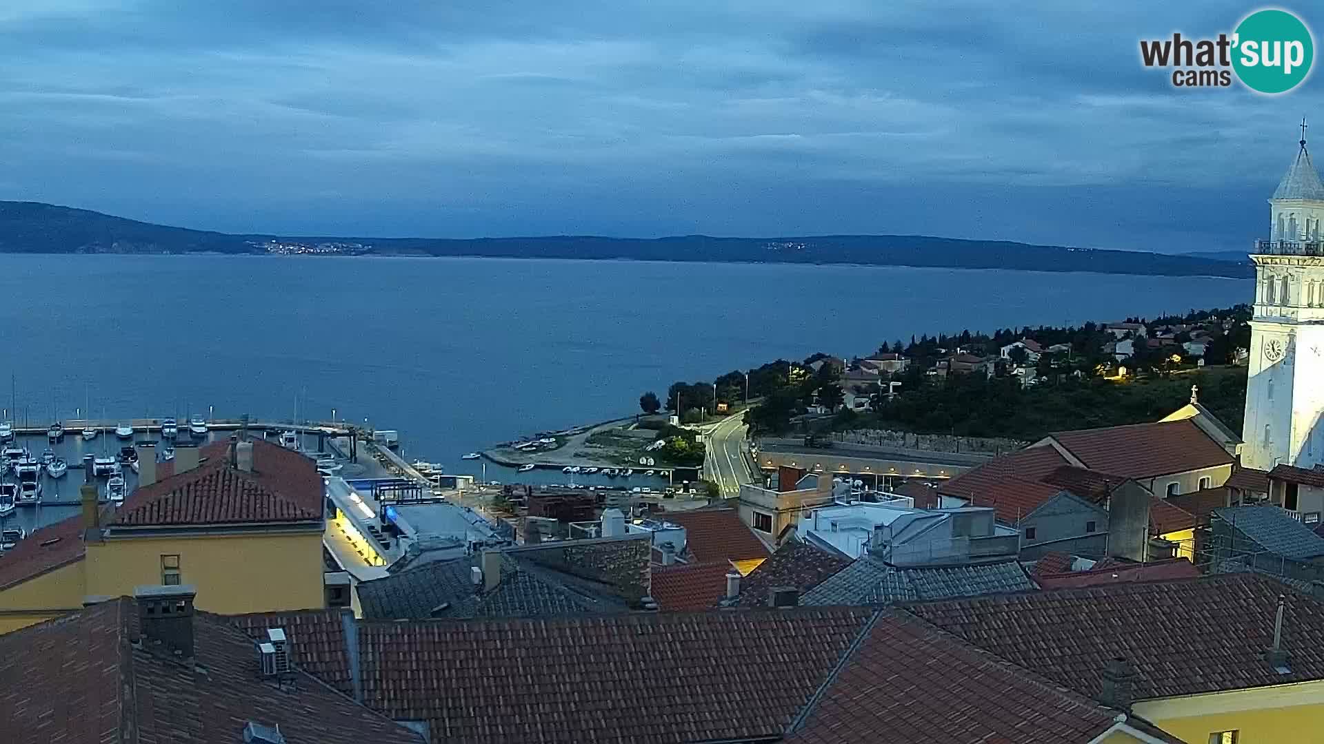 Panoramska spletna kamera Novi Vinodolski – Dalmacija v živo