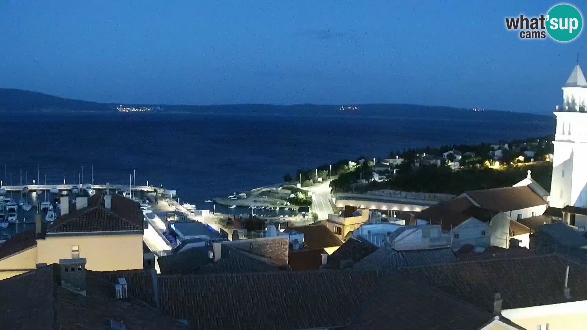 Panoramska spletna kamera Novi Vinodolski – Dalmacija v živo