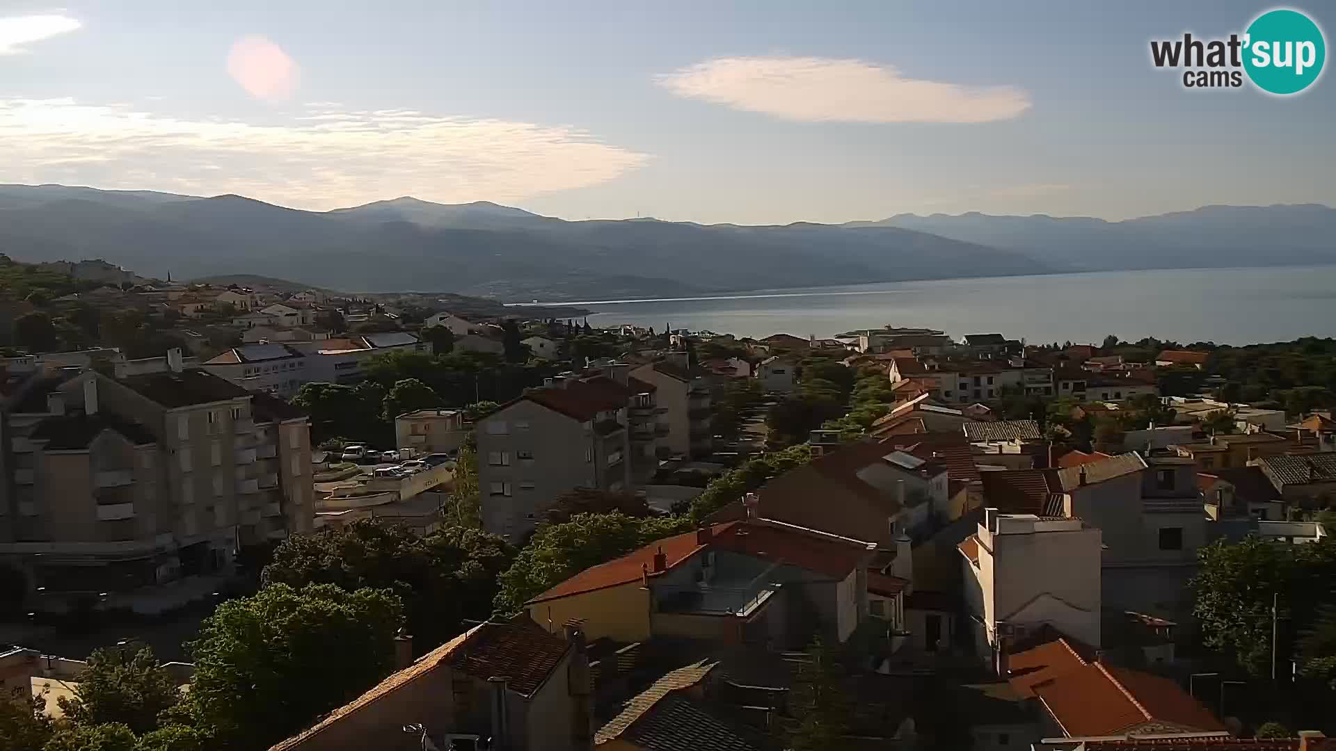 Panoramska spletna kamera Novi Vinodolski – Dalmacija v živo