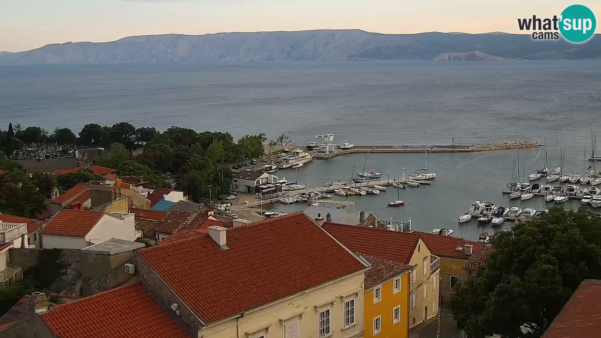 Panorama Novi Vinodolski live cam Dalmatie