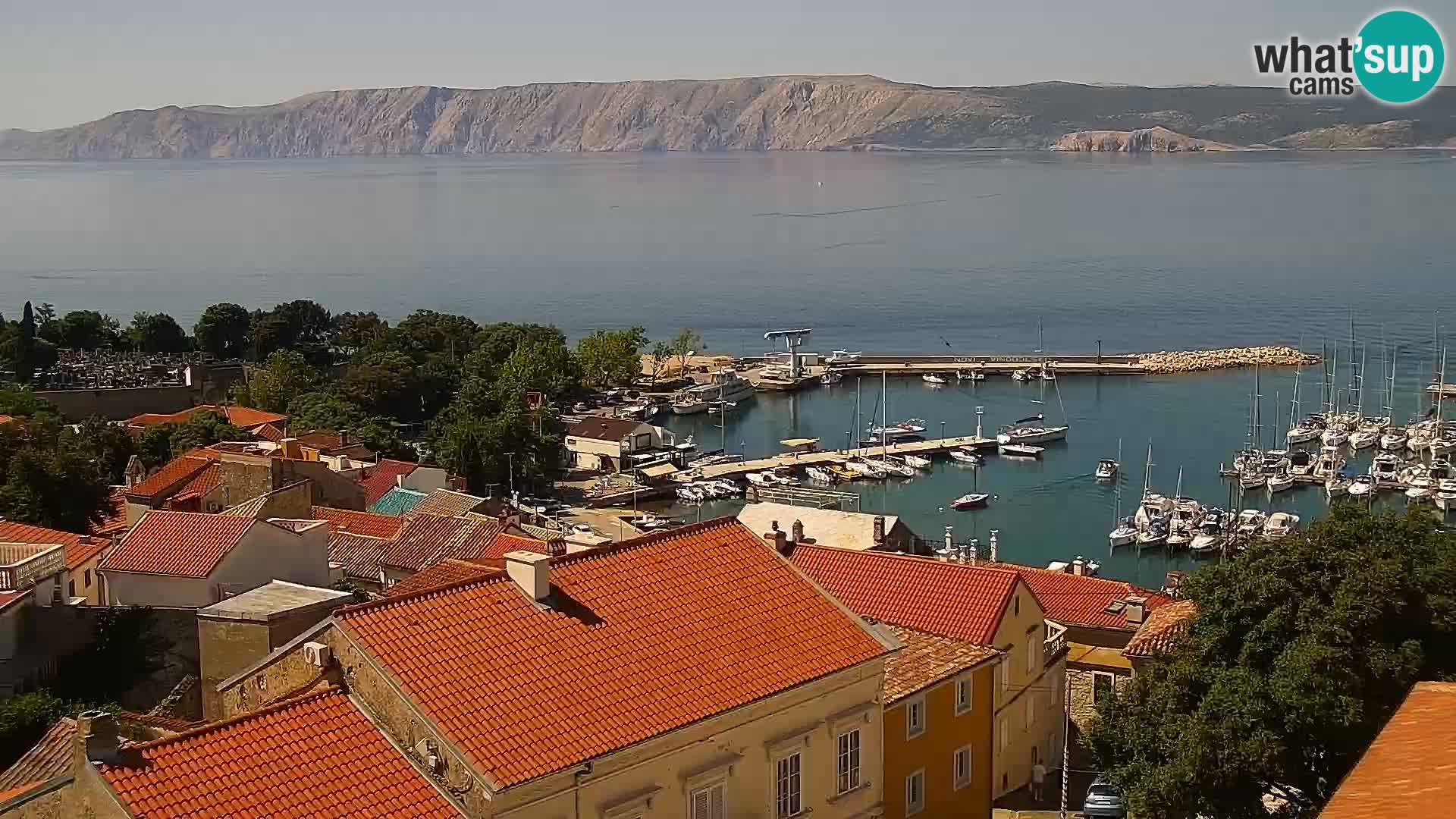 Panorama Novi Vinodolski live cam Dalmatie