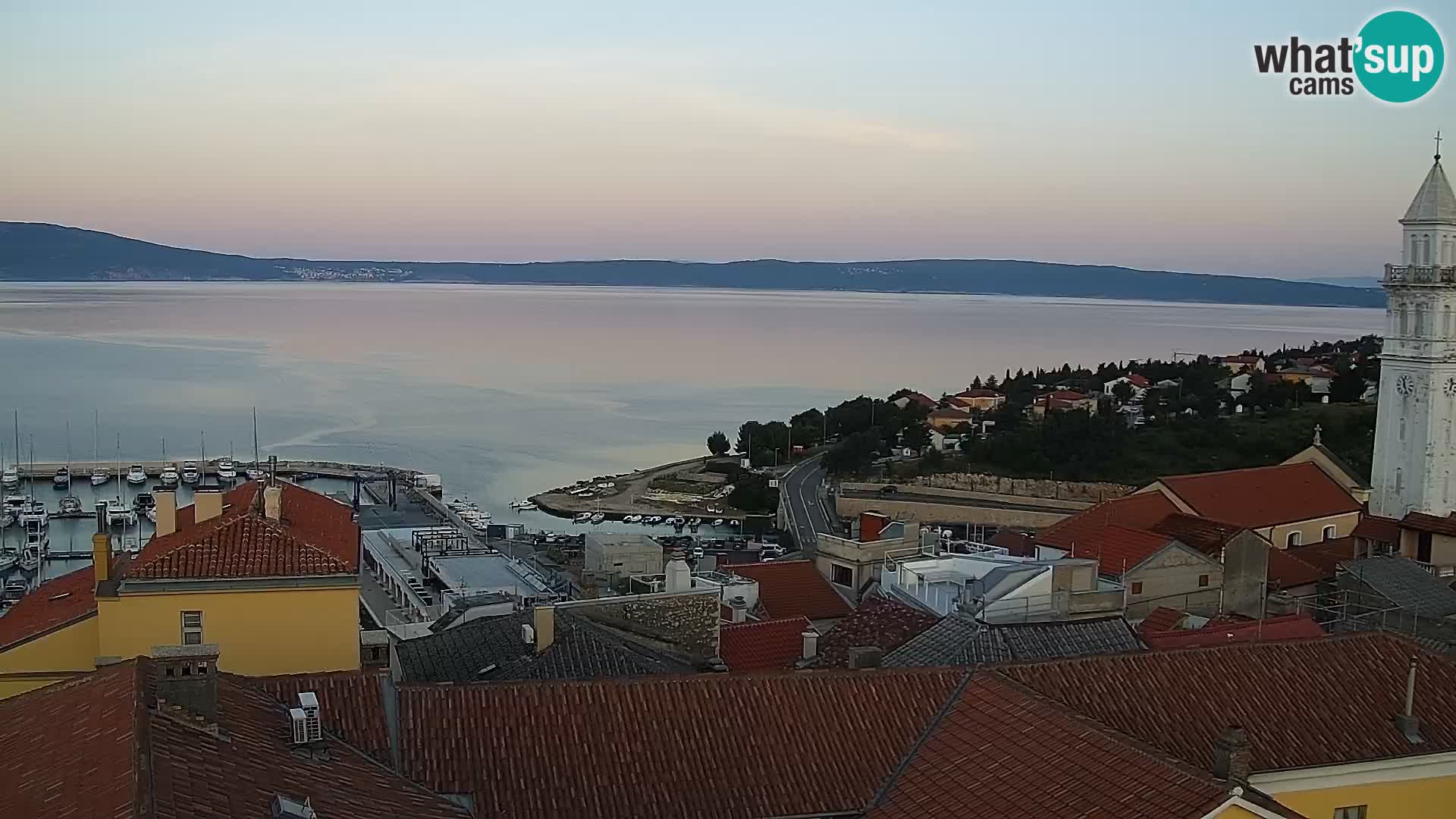 Panorama Novi Vinodolski live cam Dalmatie