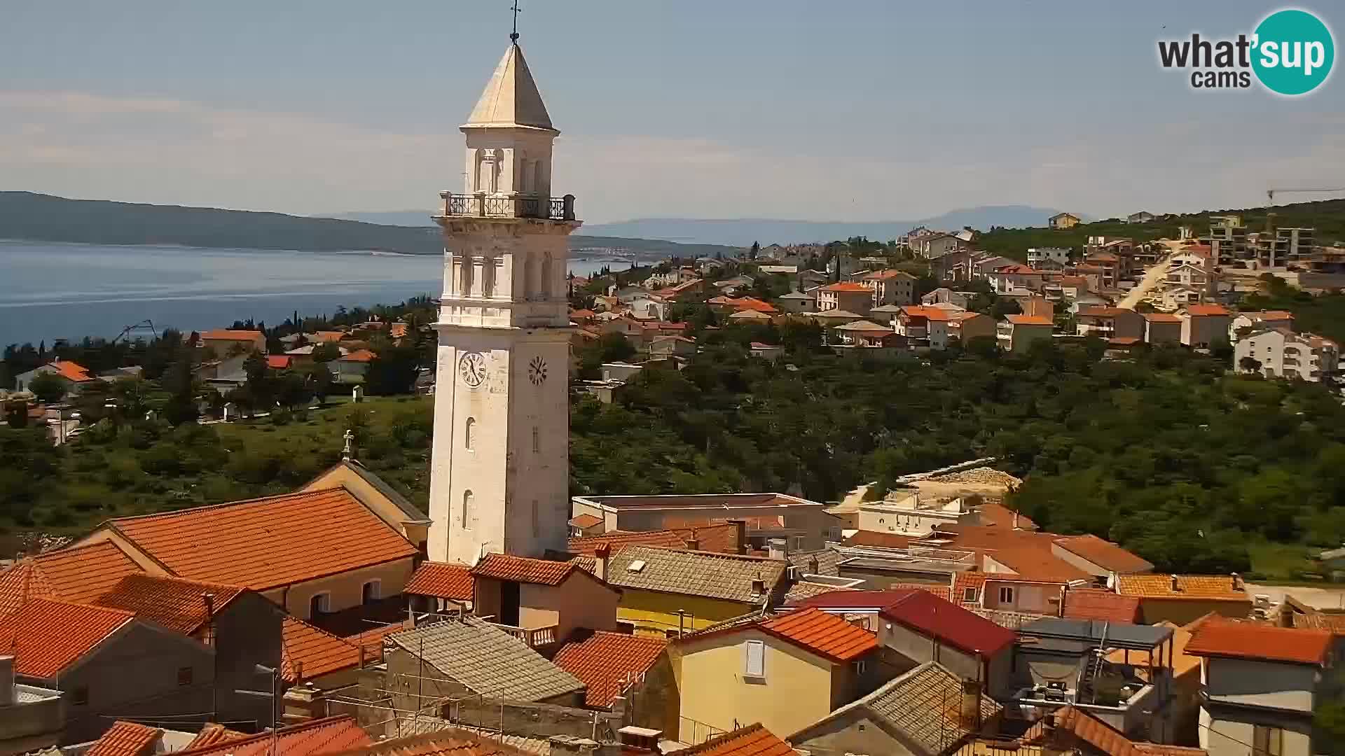 Panoramska spletna kamera Novi Vinodolski – Dalmacija v živo
