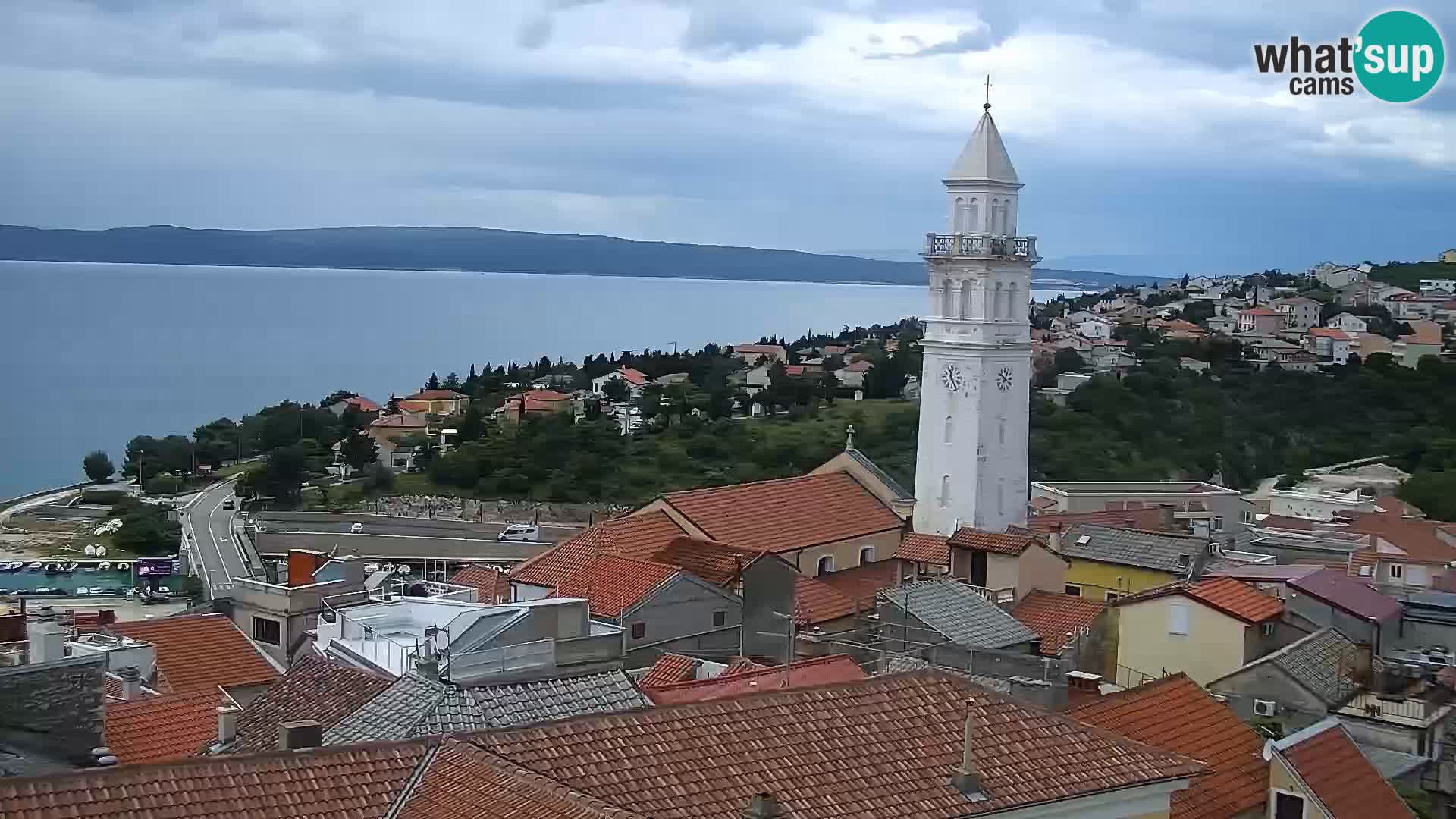 Panoramska spletna kamera Novi Vinodolski – Dalmacija v živo