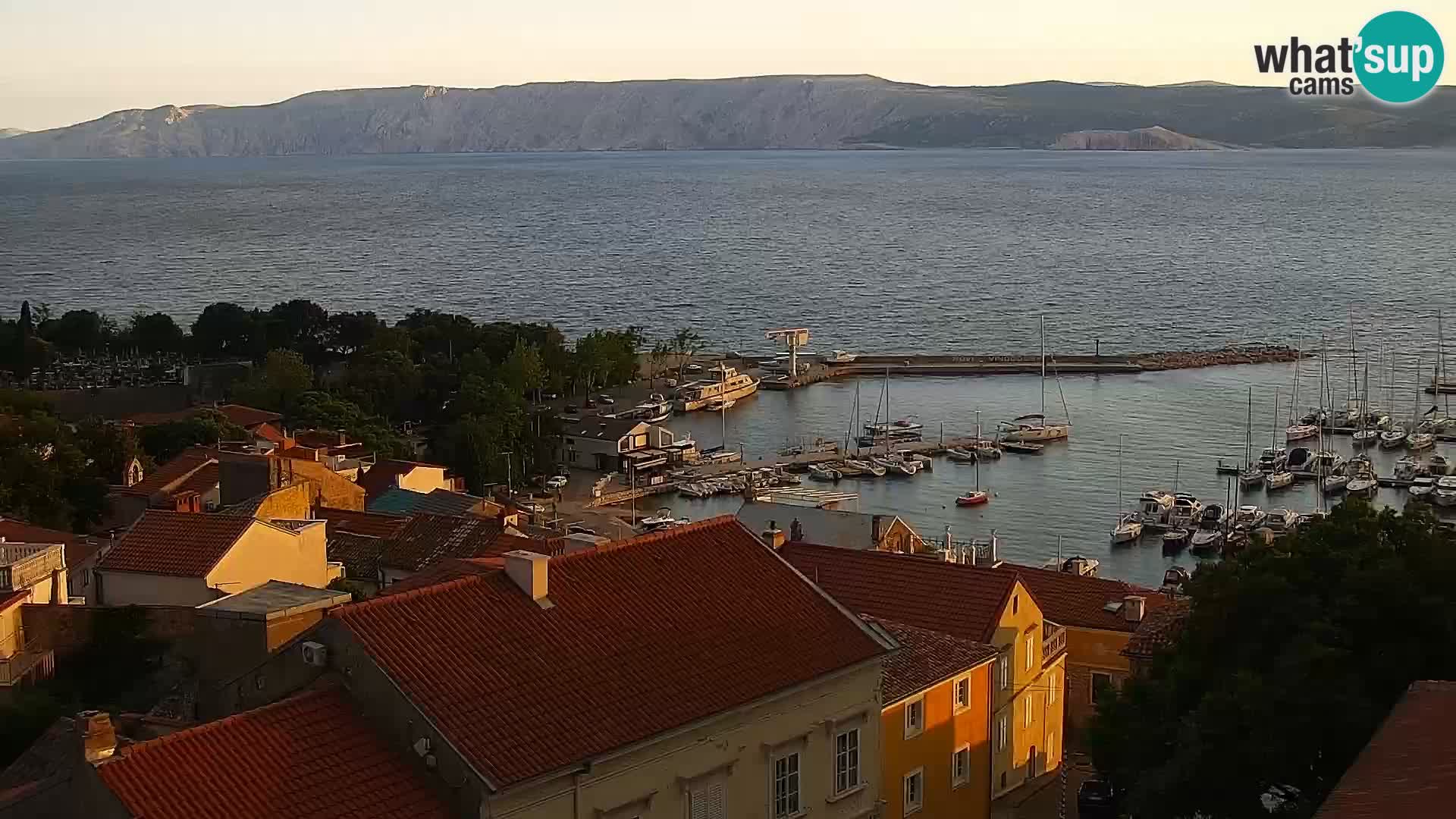Panoramska spletna kamera Novi Vinodolski – Dalmacija v živo