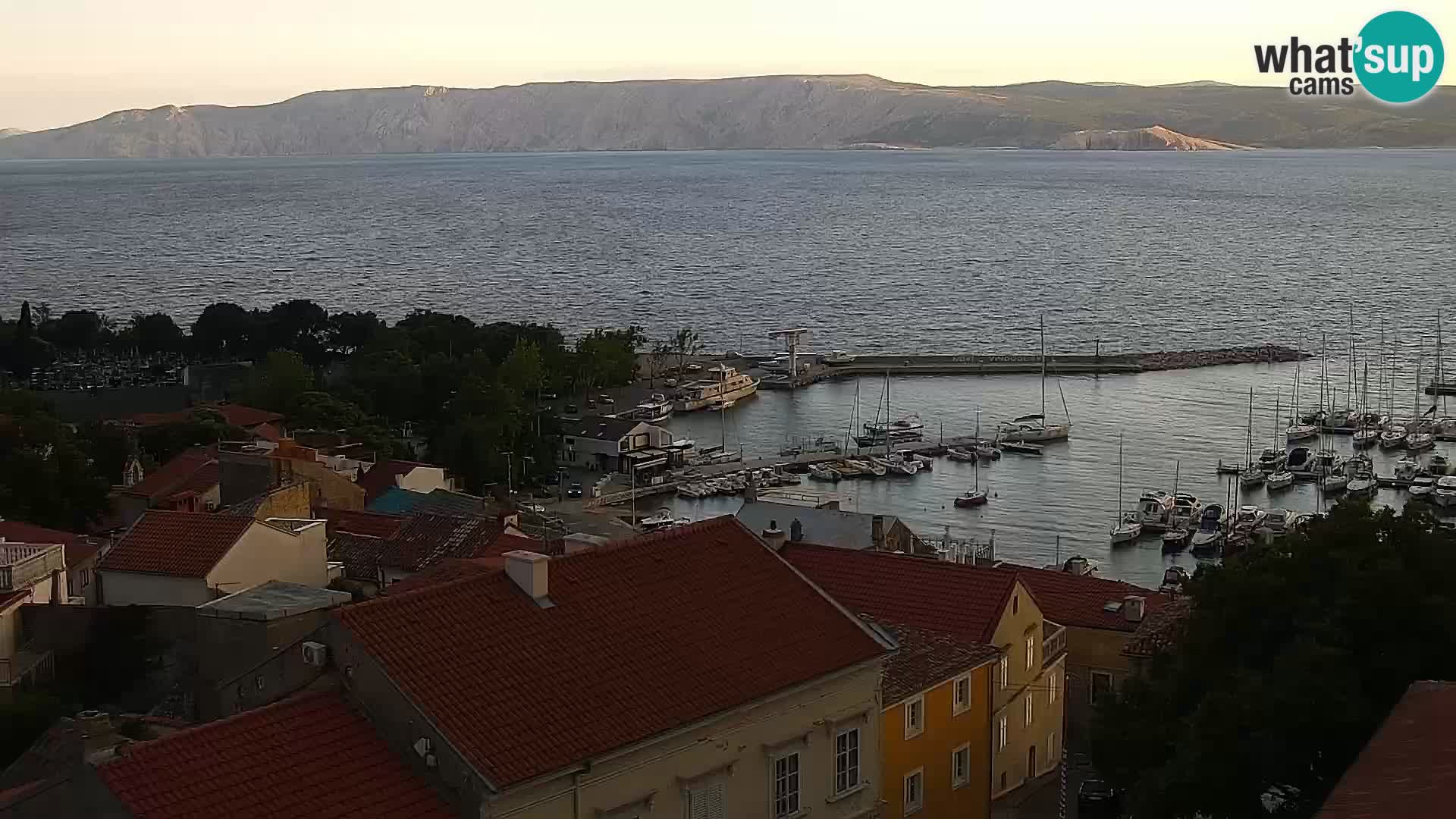 Panoramska spletna kamera Novi Vinodolski – Dalmacija v živo