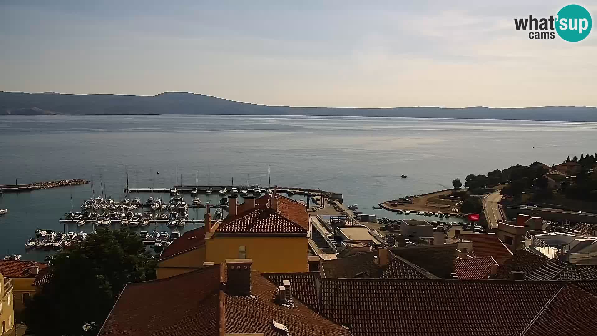 Panoramska spletna kamera Novi Vinodolski – Dalmacija v živo