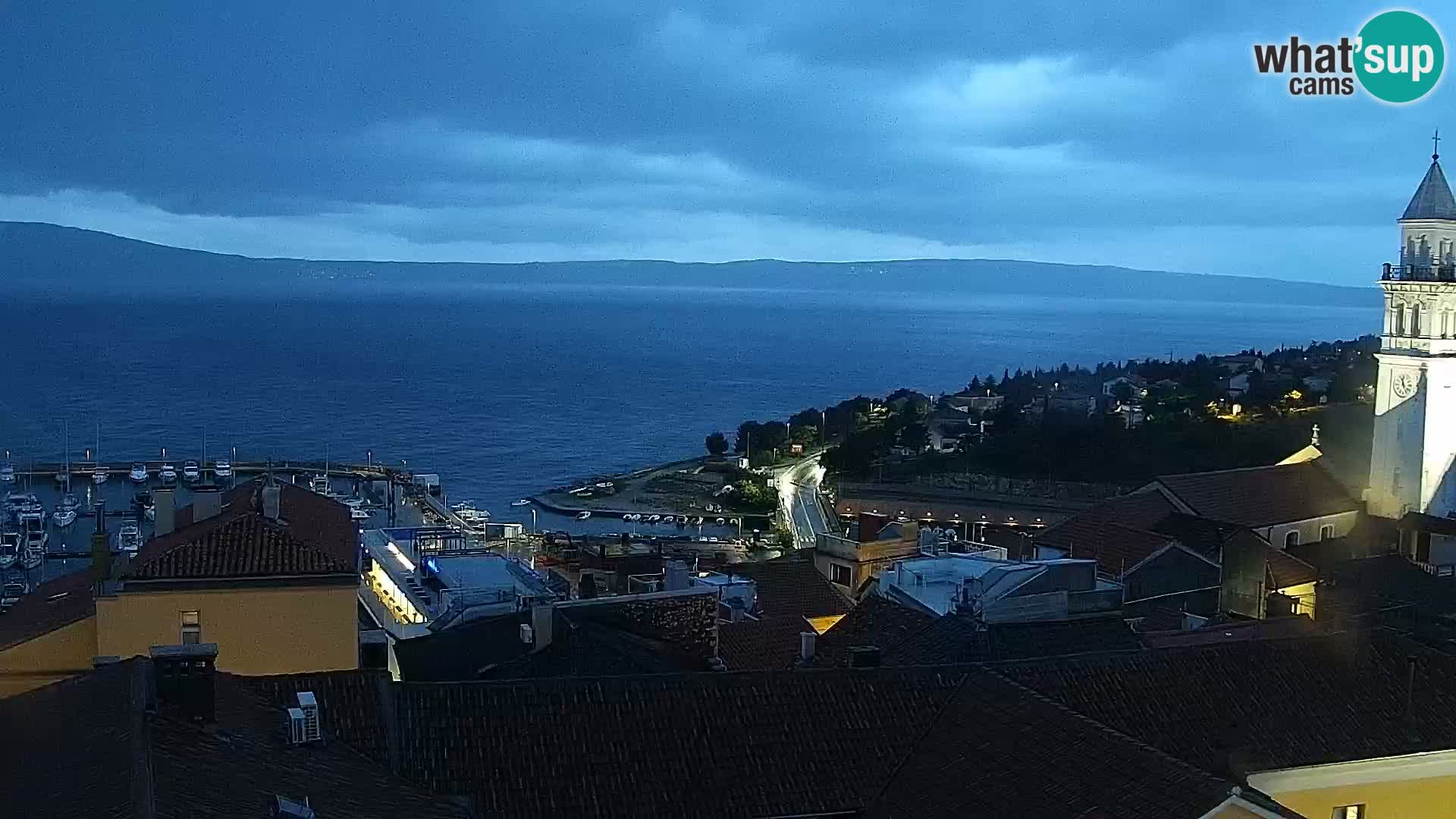 Panoramic Novi Vinodolski livecam Dalmatien