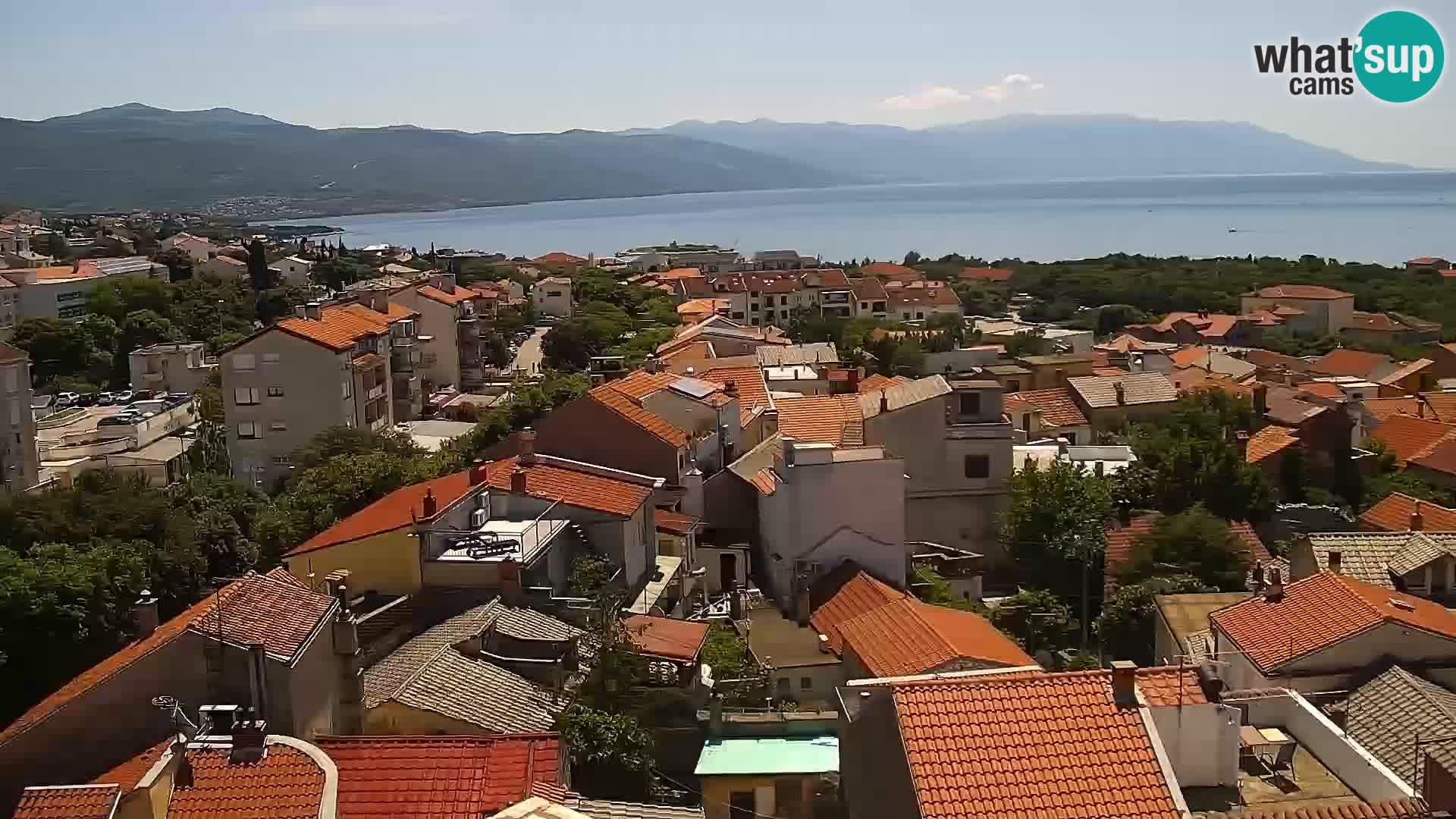 Panoramska spletna kamera Novi Vinodolski – Dalmacija v živo