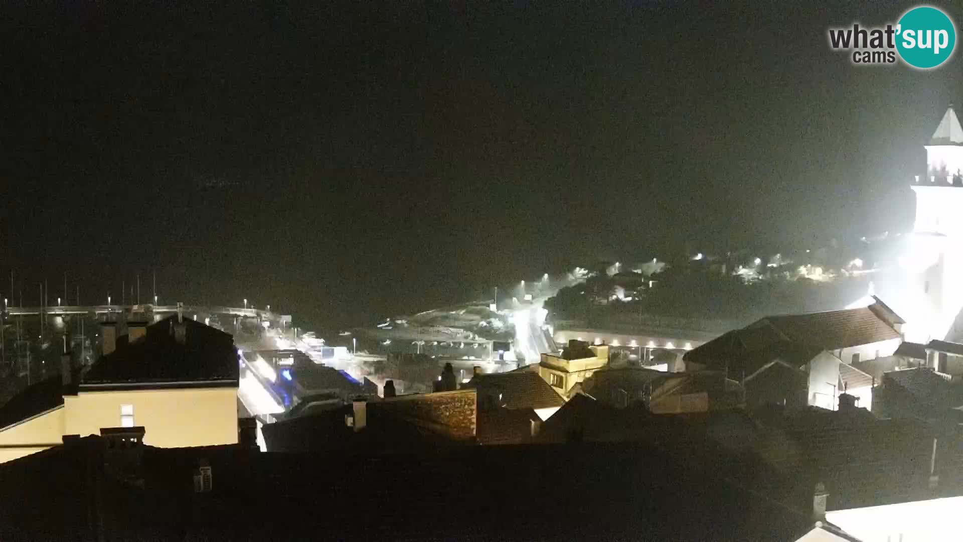 Panorama Novi Vinodolski live cam Dalmatie