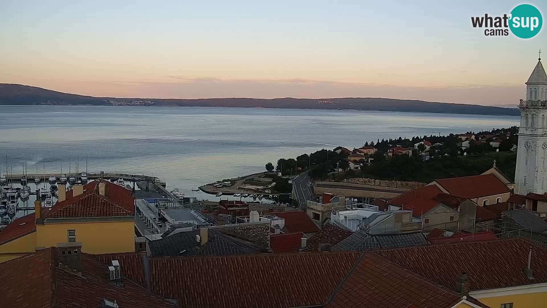 Panorama Novi Vinodolski live cam Dalmatie