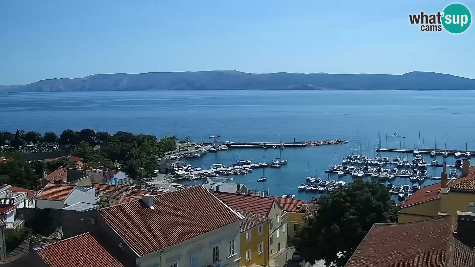 Panorama Novi Vinodolski live cam Dalmatie