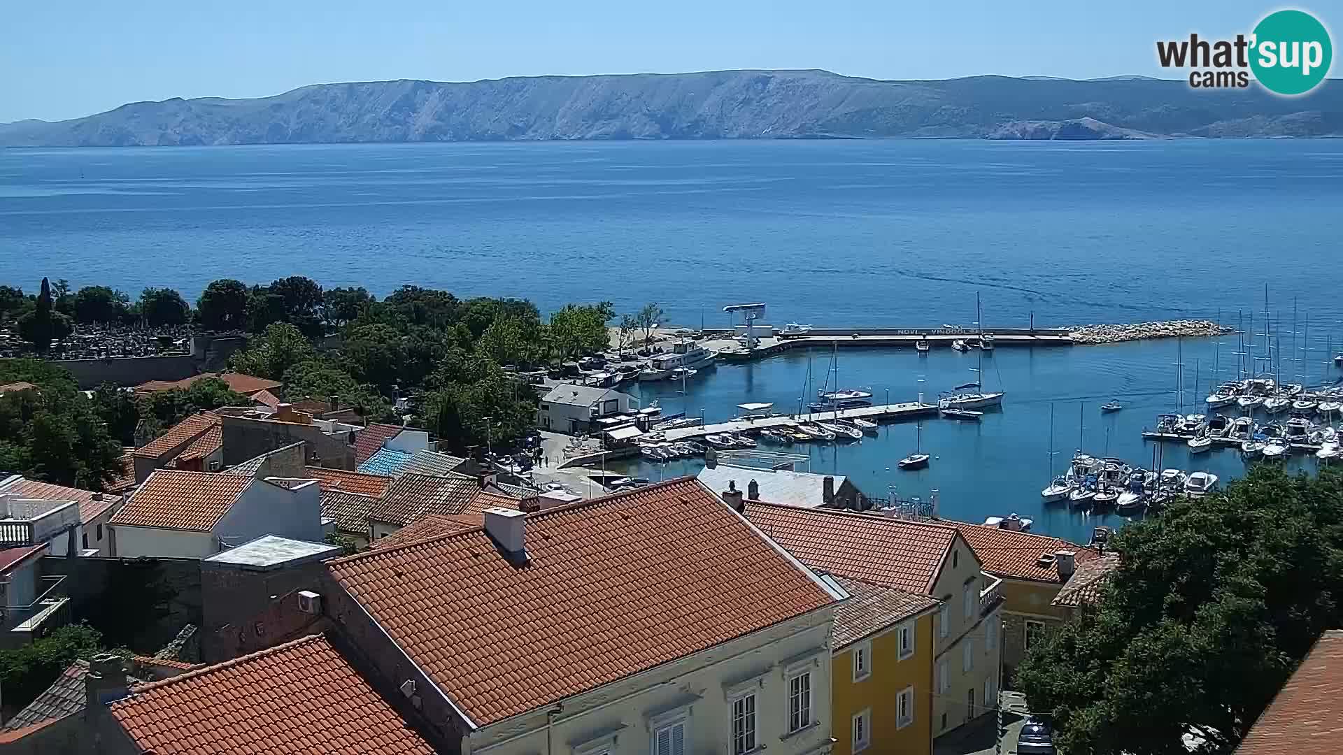Panorama Novi Vinodolski live cam Dalmatie