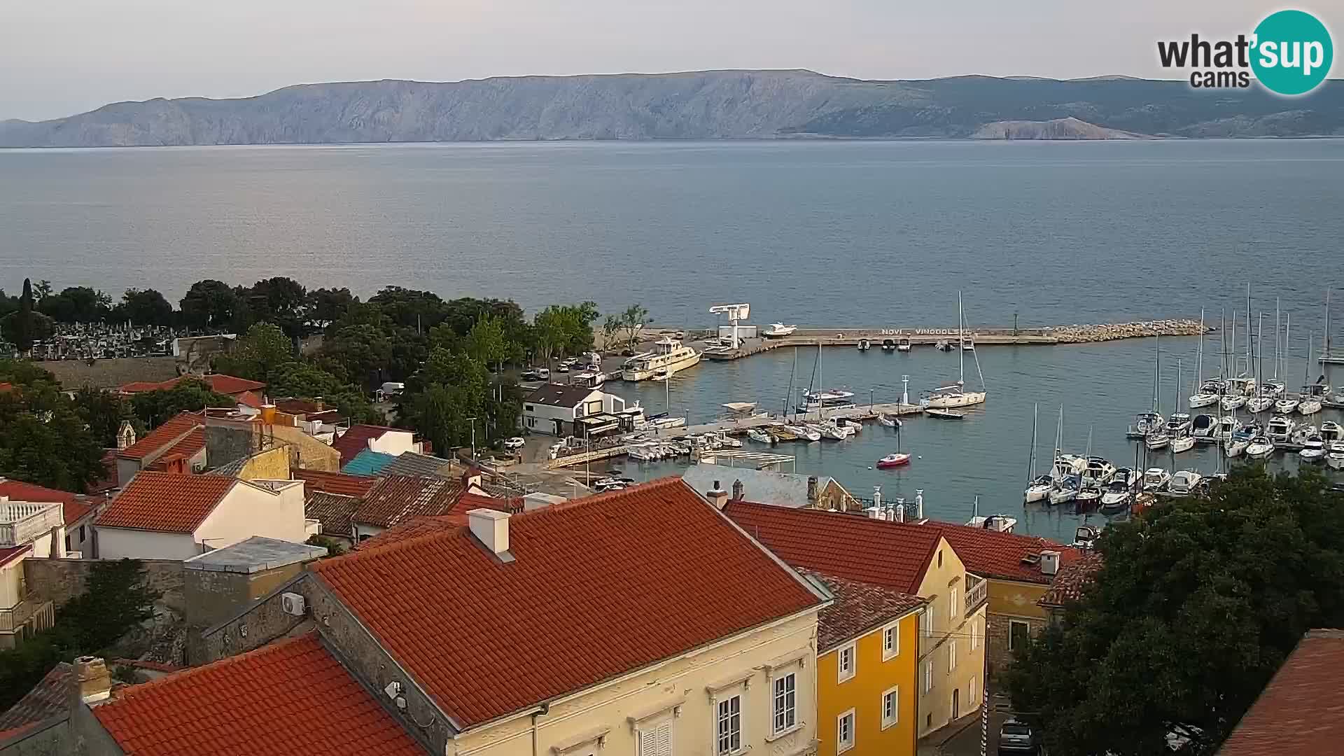 Panorama Novi Vinodolski live cam Dalmatie