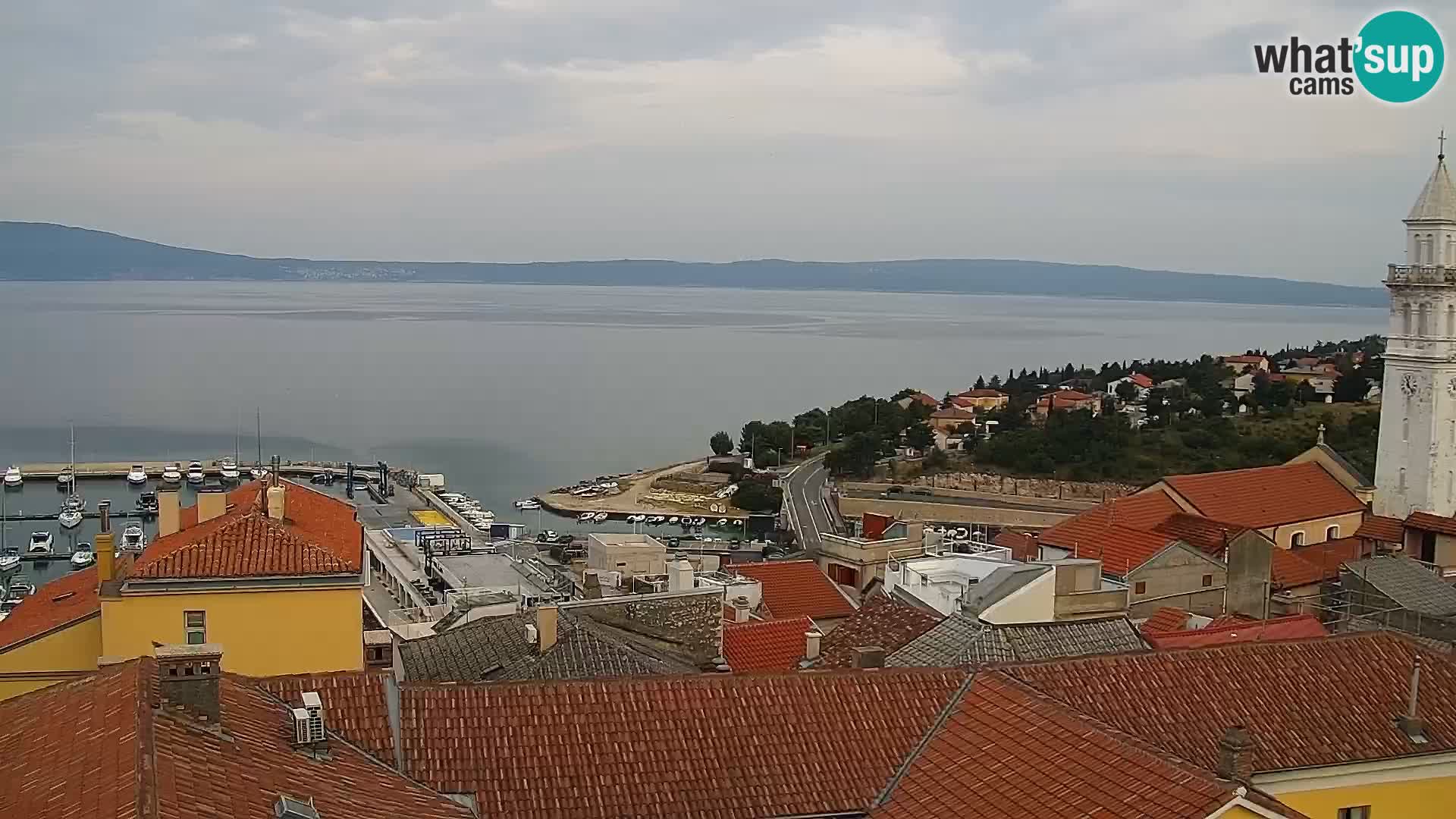 Panoramska spletna kamera Novi Vinodolski – Dalmacija v živo