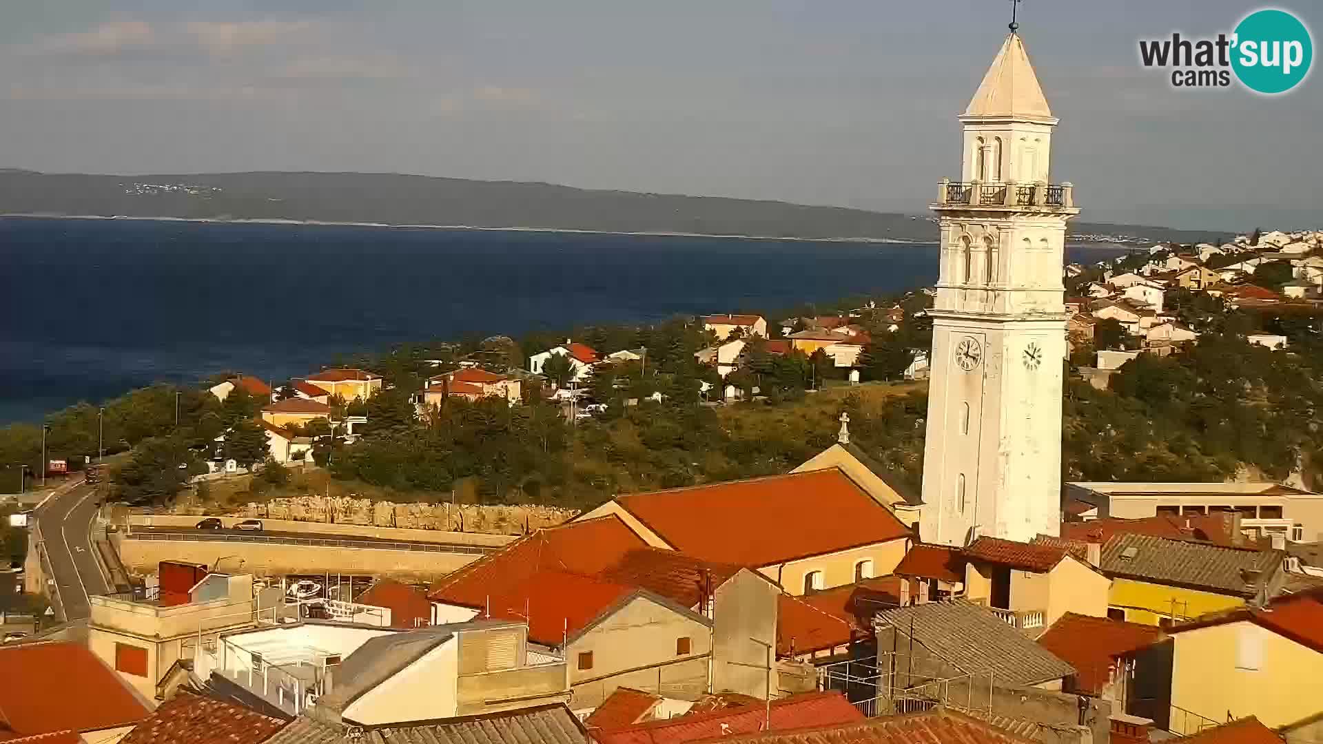 Panoramska spletna kamera Novi Vinodolski – Dalmacija v živo