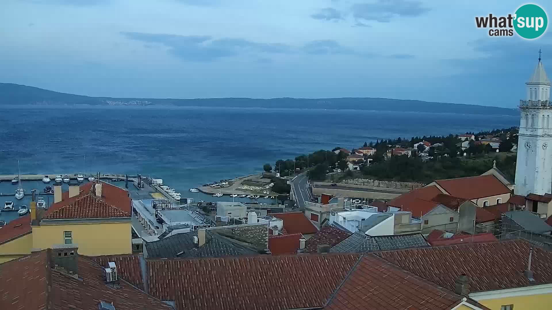 Panorama Novi Vinodolski live cam Dalmatie