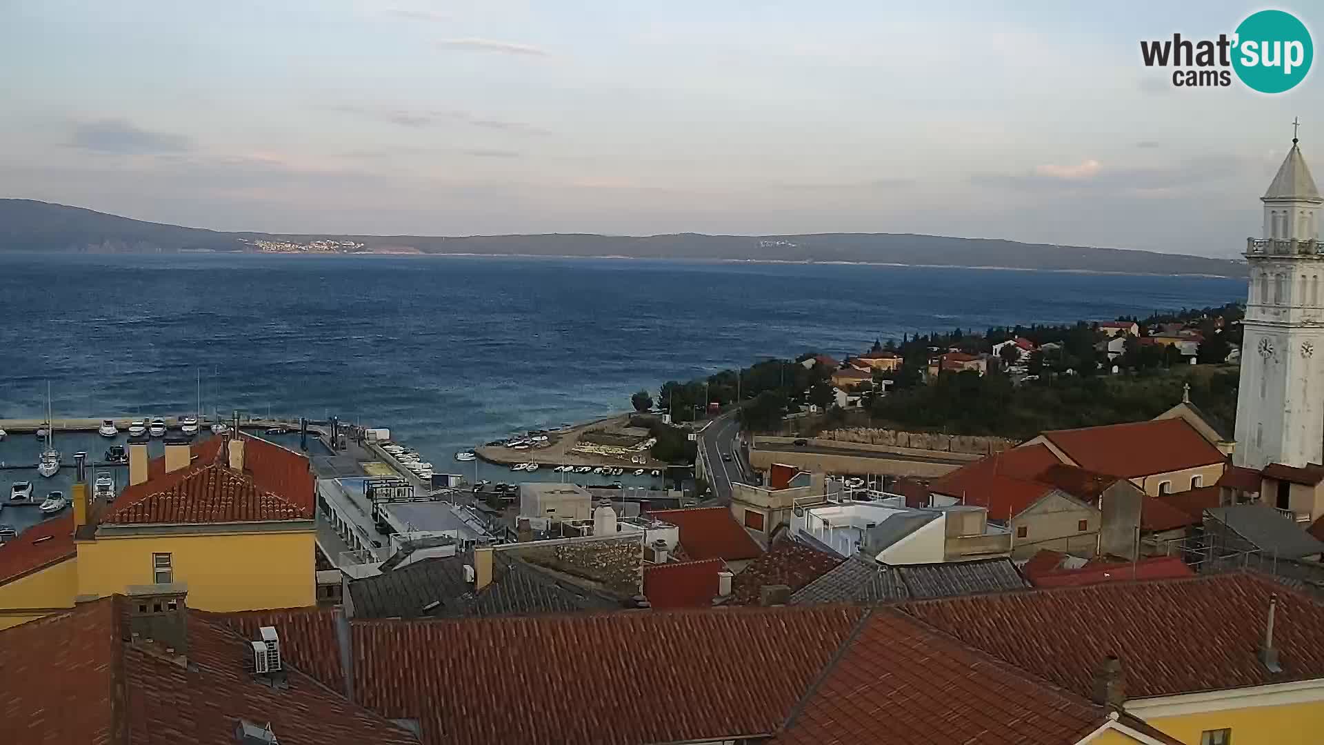 Panoramska spletna kamera Novi Vinodolski – Dalmacija v živo
