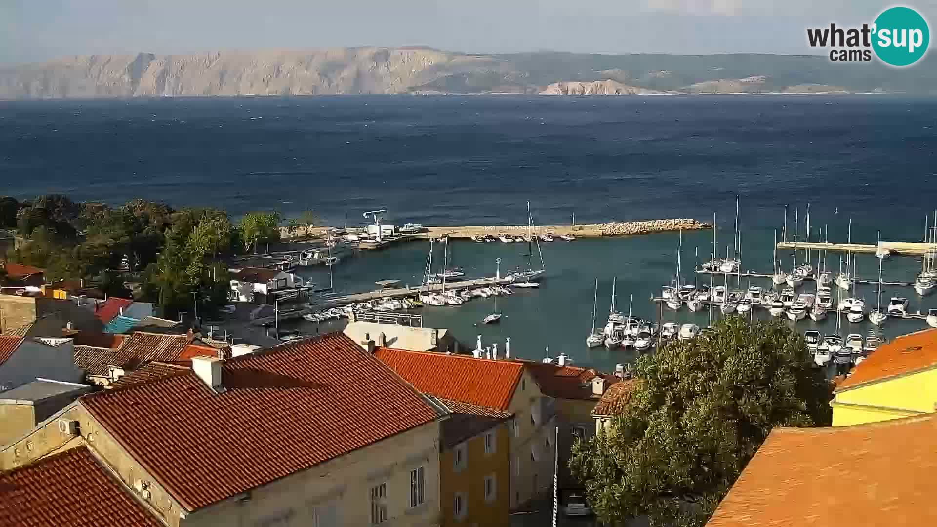 Panoramska spletna kamera Novi Vinodolski – Dalmacija v živo