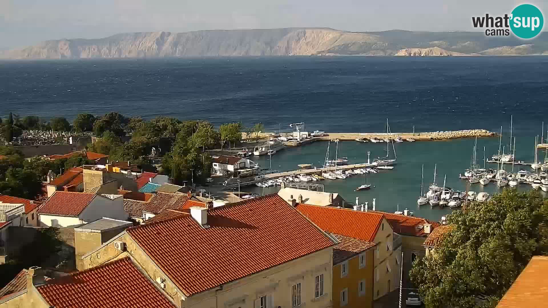 Panorama Novi Vinodolski live cam Dalmatie