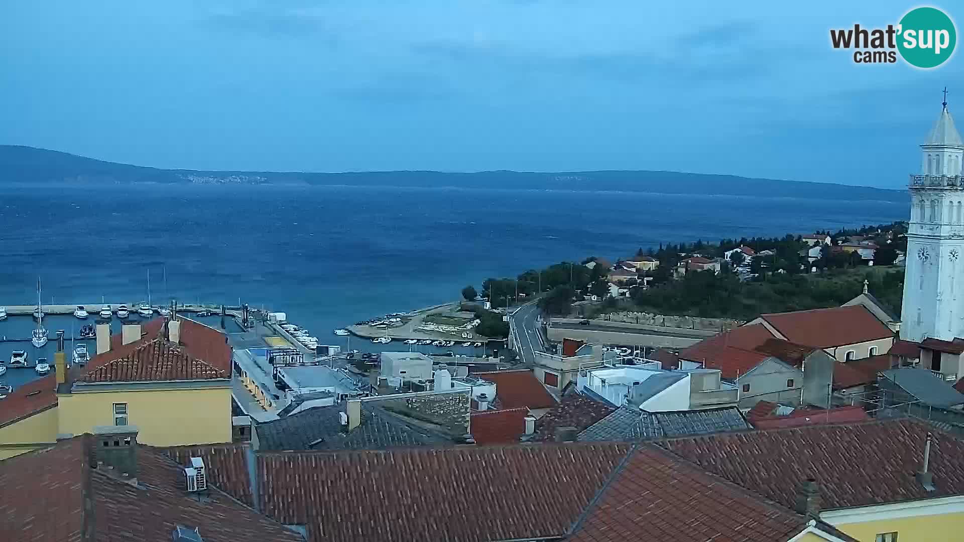 Panorama Novi Vinodolski live cam Dalmatie