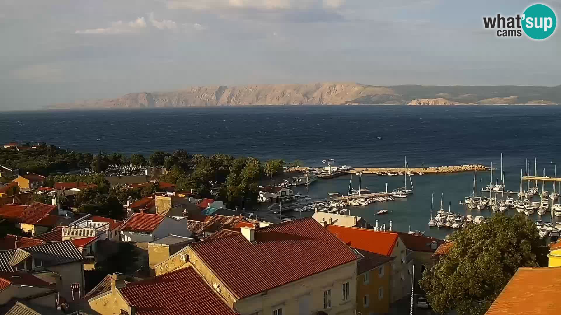 Panorama Novi Vinodolski live cam Dalmatie