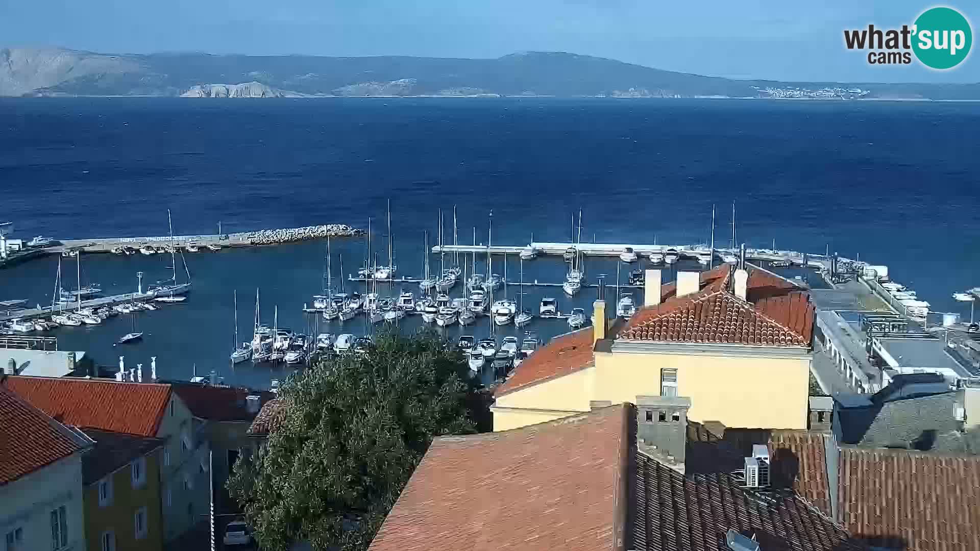 Panoramska spletna kamera Novi Vinodolski – Dalmacija v živo