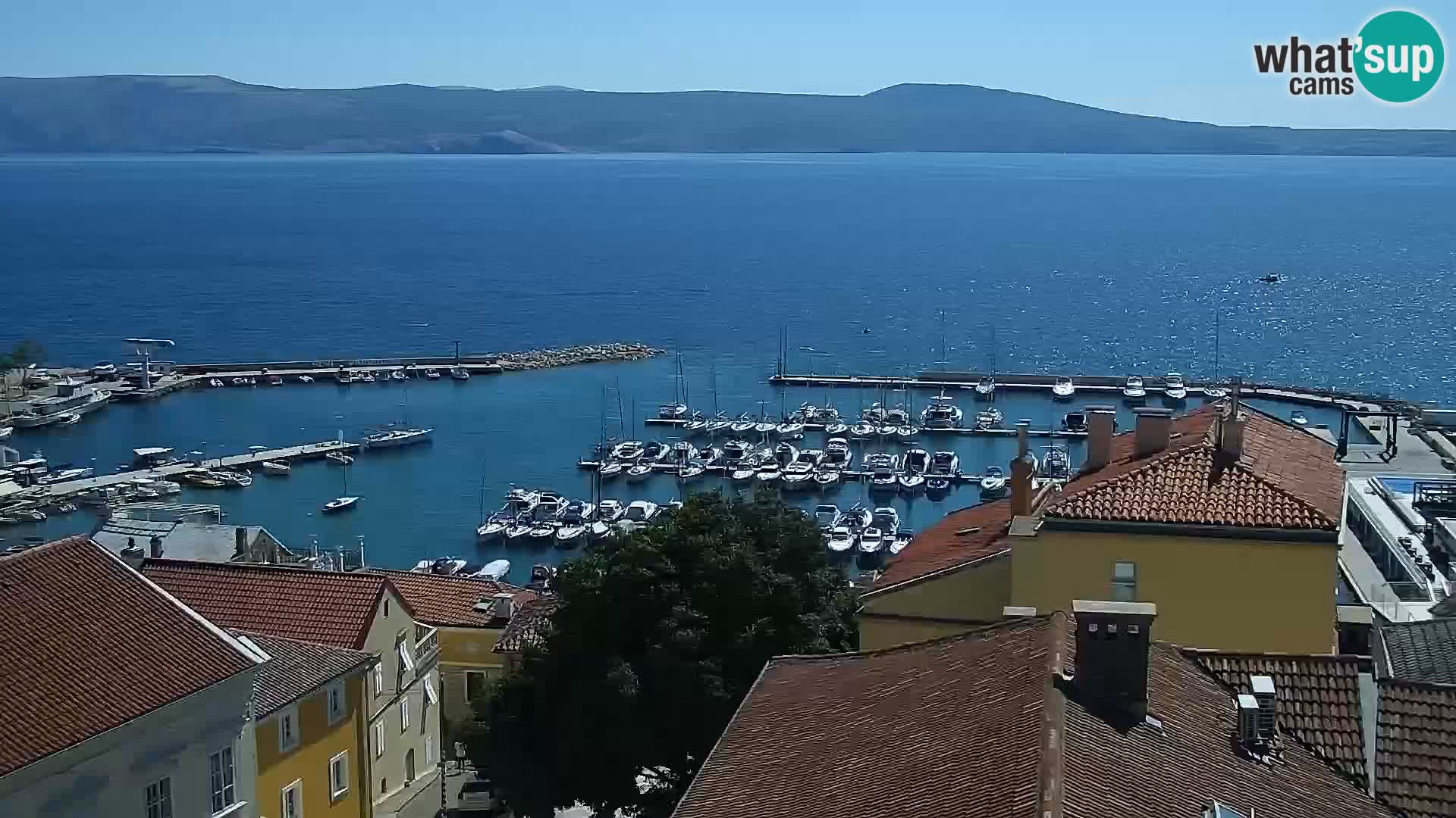 Panorama Novi Vinodolski live cam Dalmatie